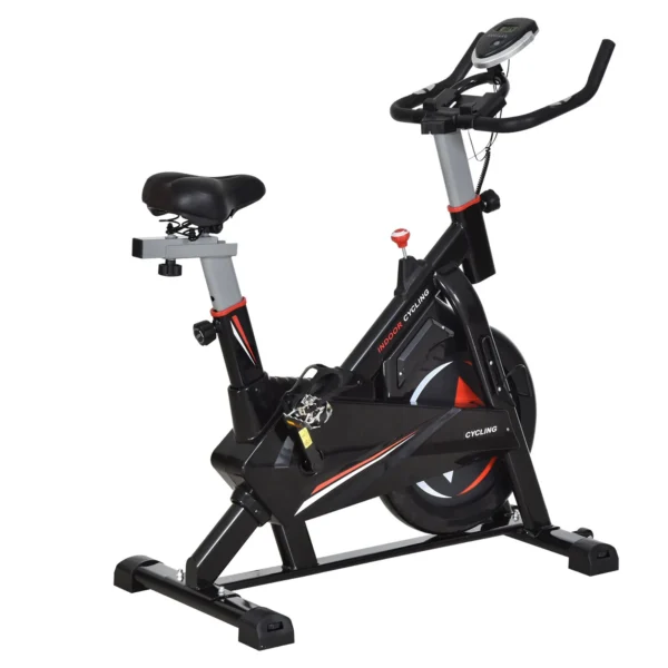 Cycle for Cardio Trainer training with LCD monitor in steel - black
