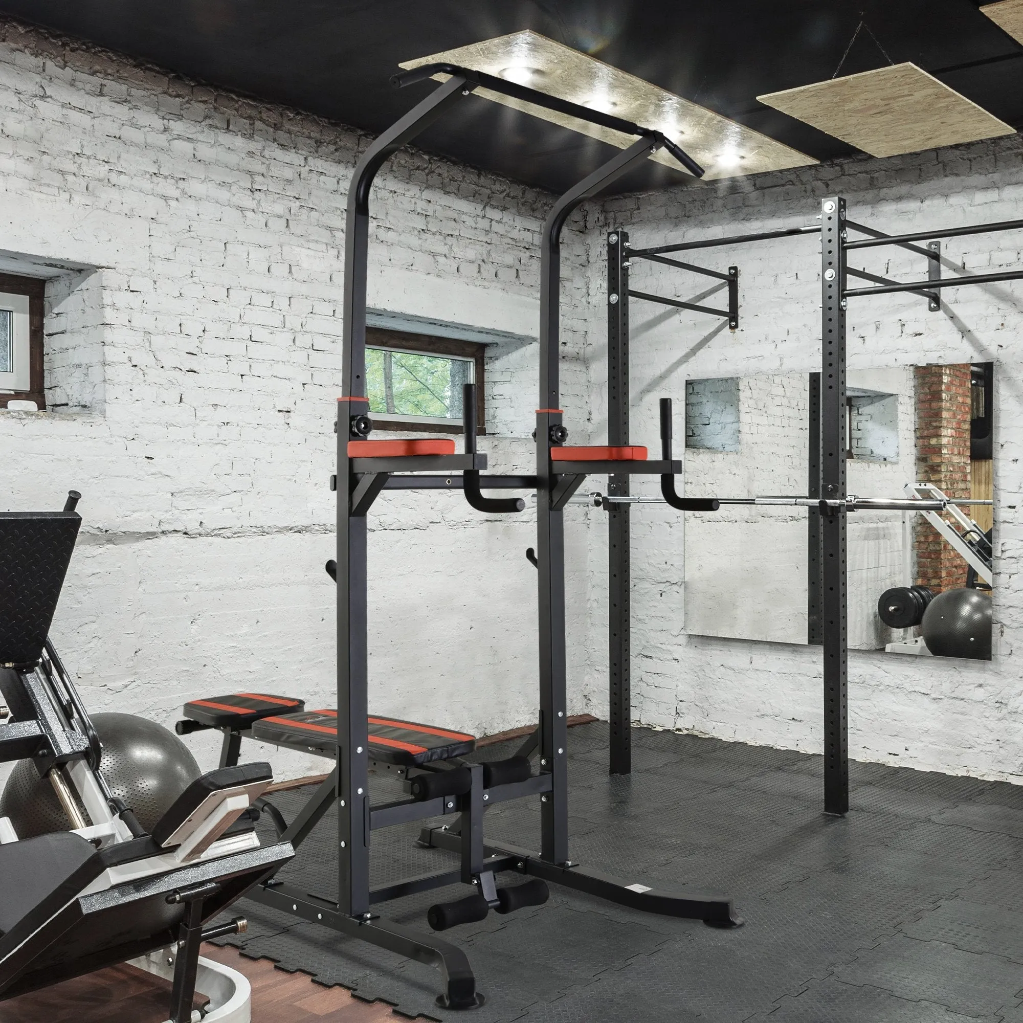 Folding and multipurpose station for steel training with tractions and Roman chair and chair - Image 2