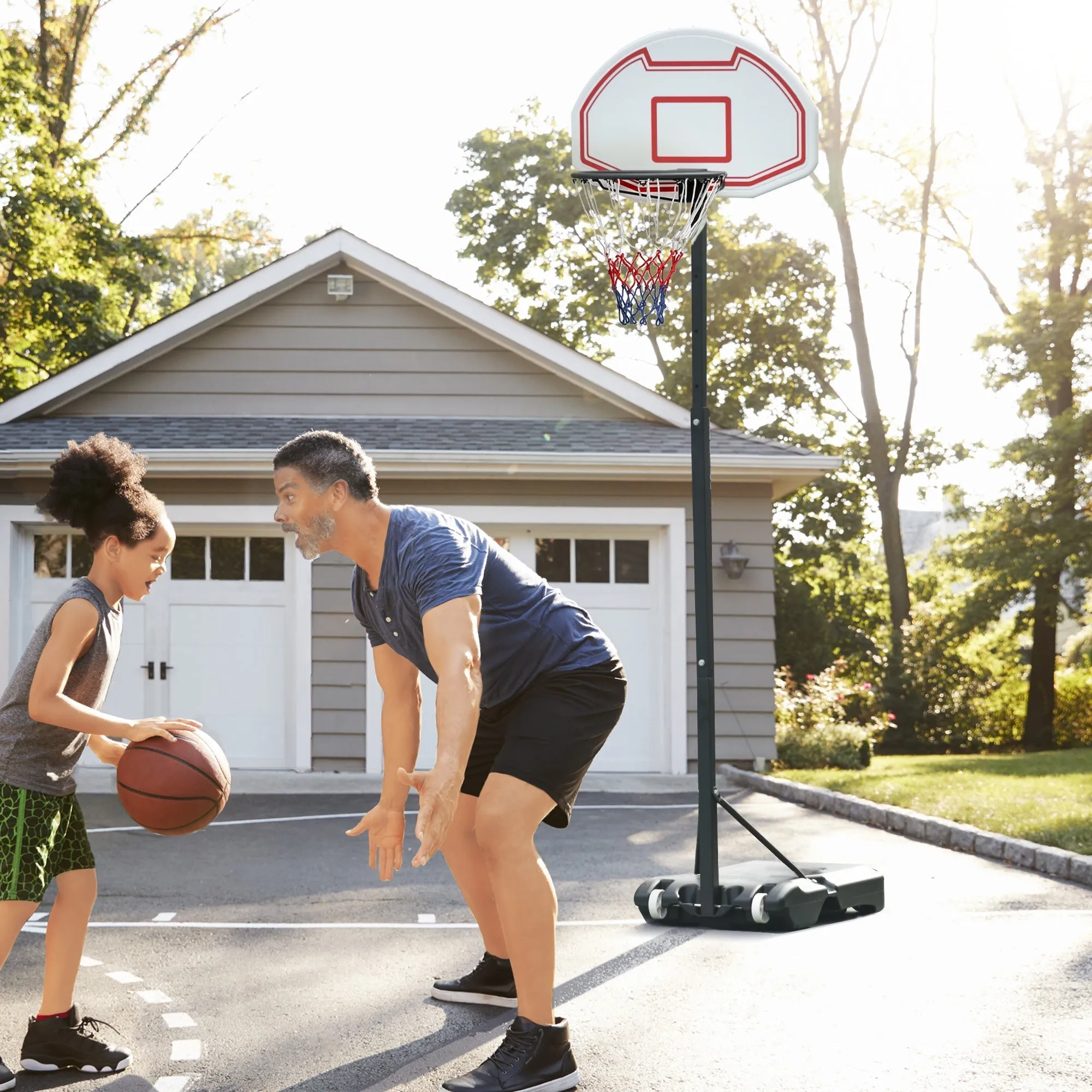 outdoor basketball basketball with support and adjustable height in steel - Image 2