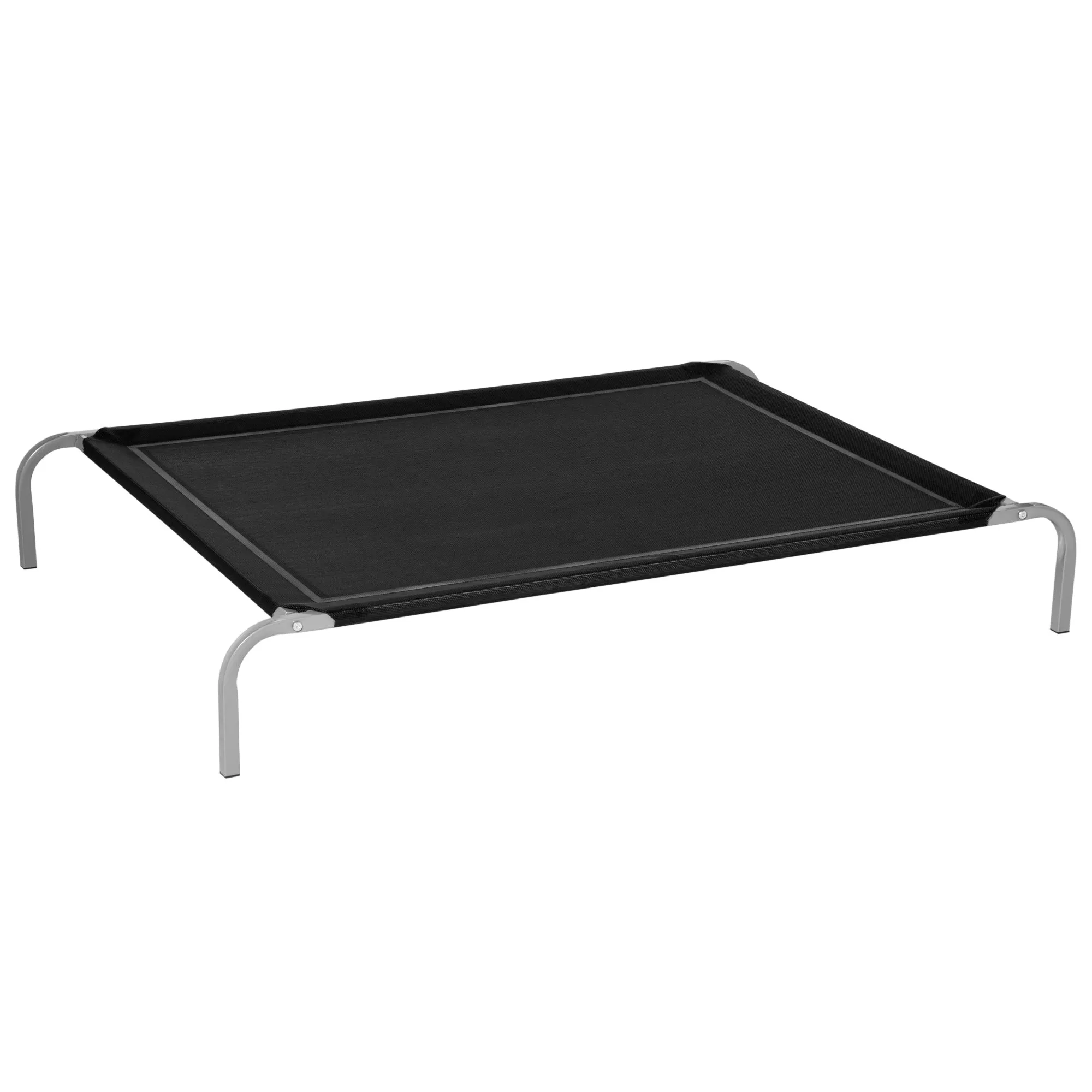 Indoor and Outdoor Dog Bed, Capacity up to 32kg, Breathable Fabric, 130x90x20cm, Black