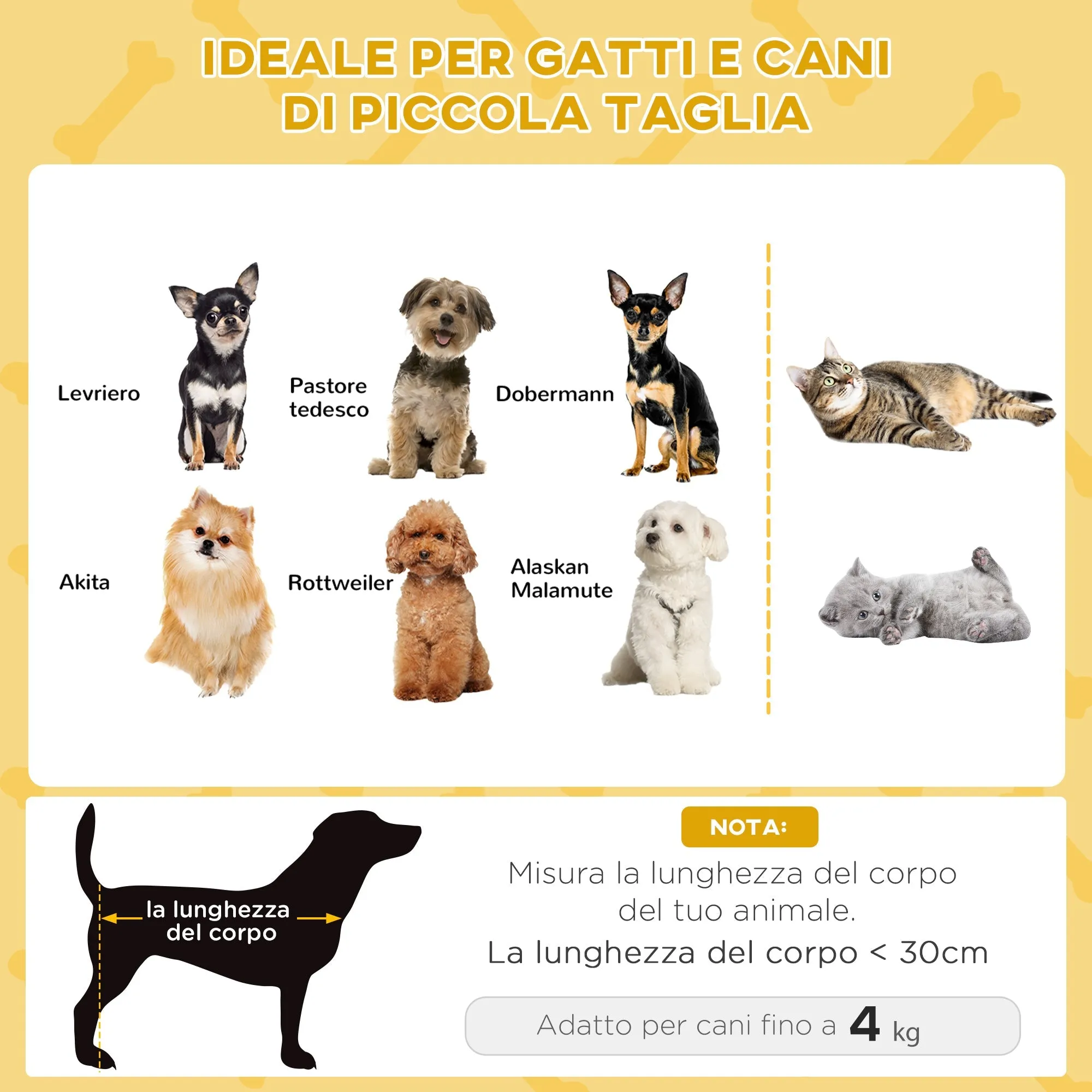 Bed for Small Dogs and Cats in Chipboard with Raised Bottom and Cushion, Ø48x24.5 cm - Image 3