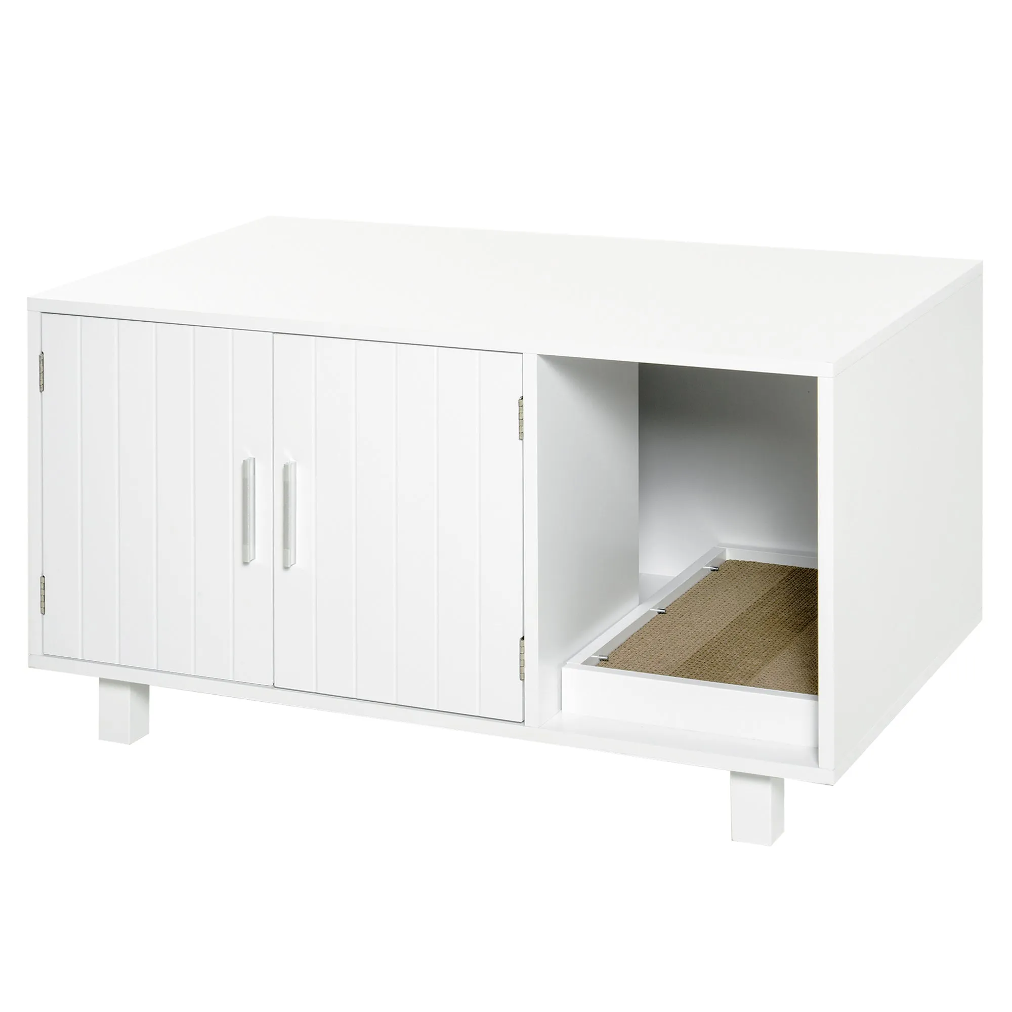 Wooden Cat Bedding with Litter for Cats, 2 doors