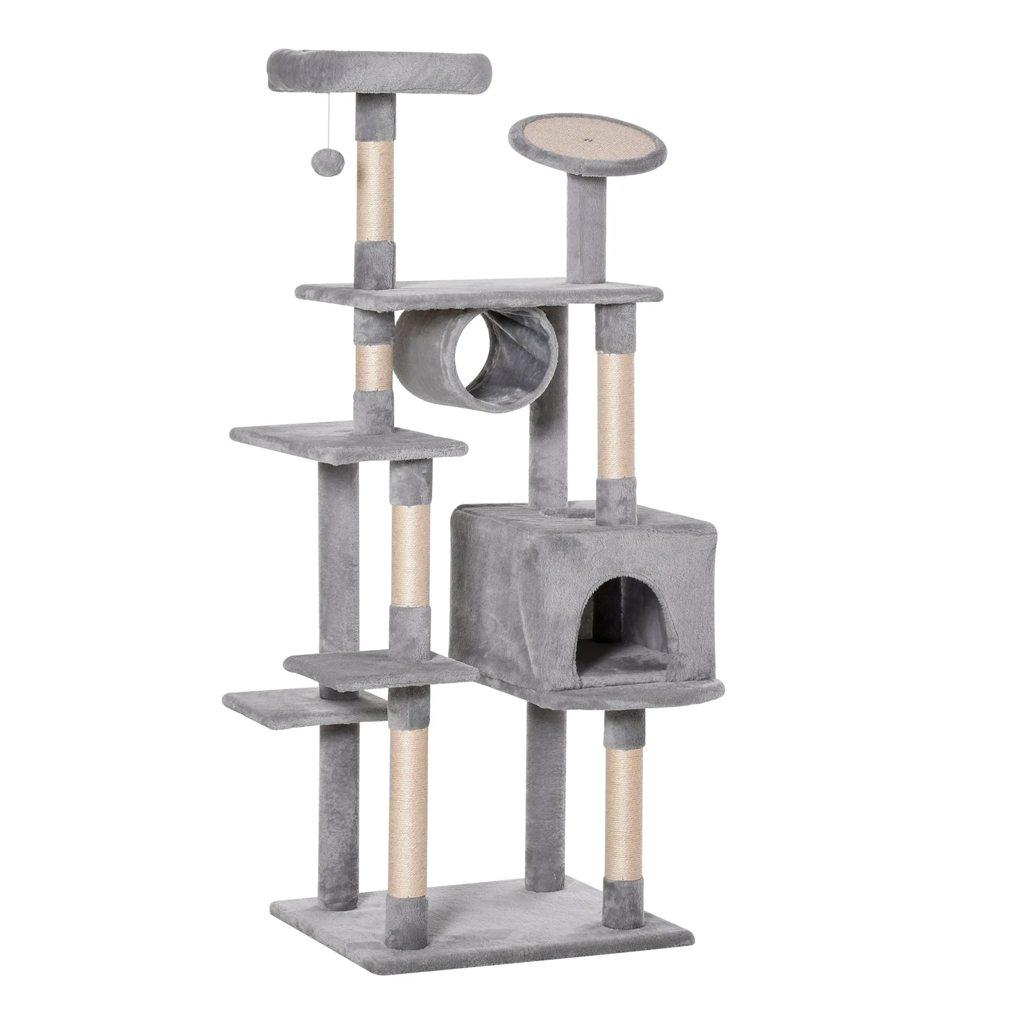 Cat Tree for cats with Scratch Pole 4.5kg Grey