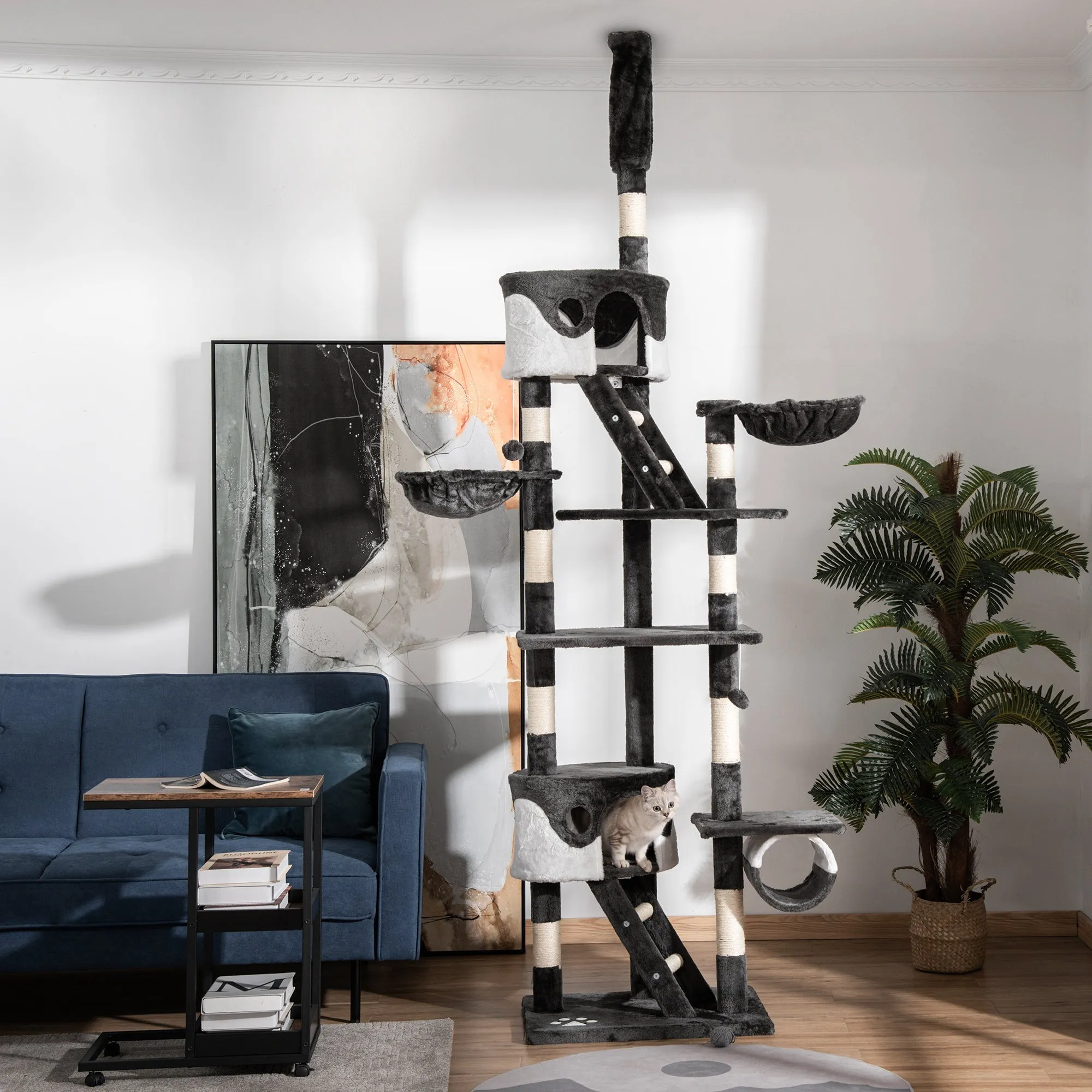 Cat Tree for cats with Scratch Pole for up to 5 Kgs Cat 240-260CM - Image 2