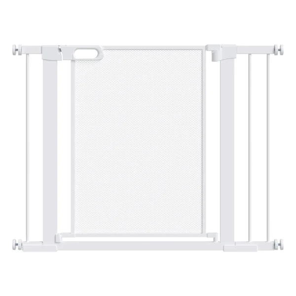 Push-On Extendable Dog Gate with Automatic Closing for Spaces 75-103cm, White