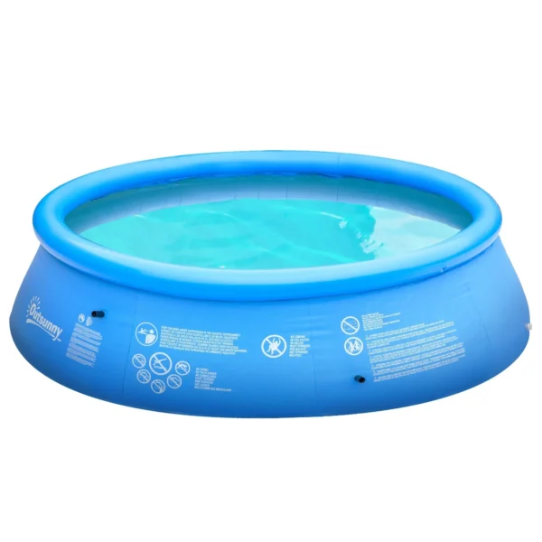 Inflatable Pool for 3-4 People in PVC with Manual Pump, Φ274x76cm, Blue