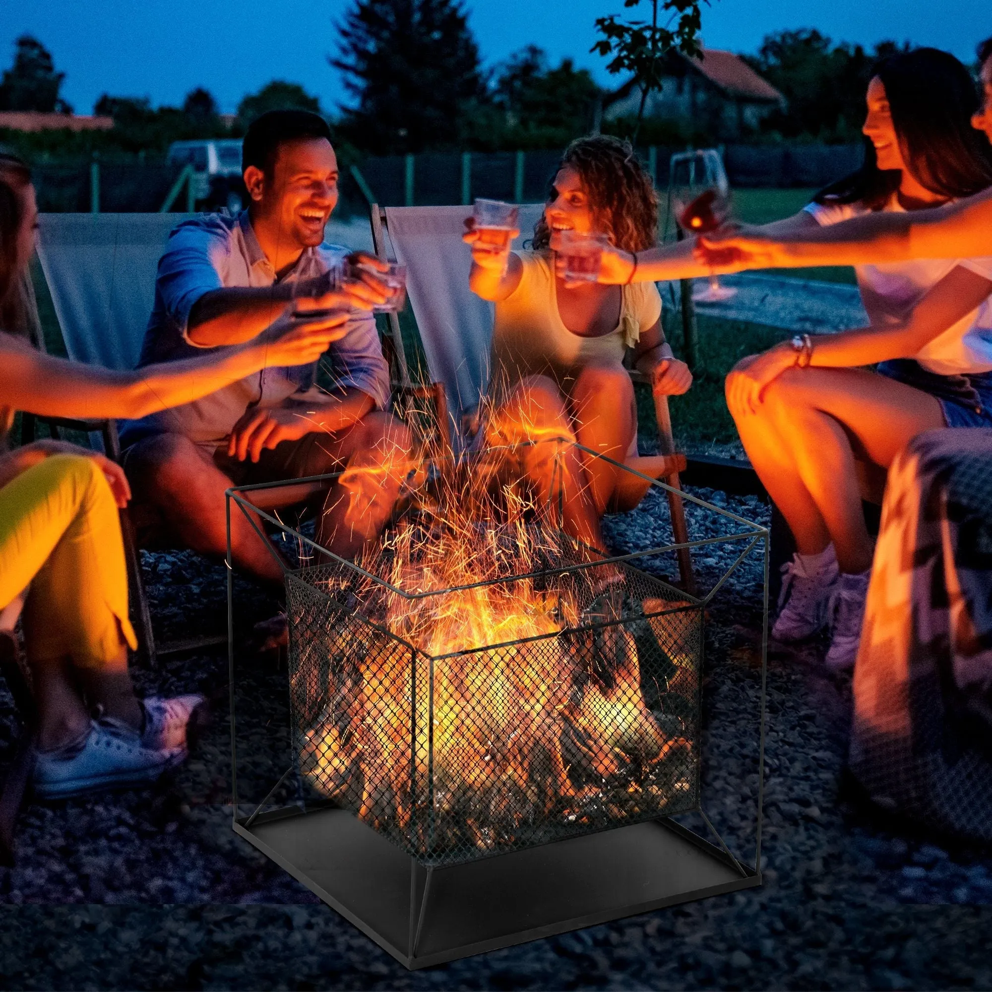 Portable Black Garden Firepit / Brazier - Image 2