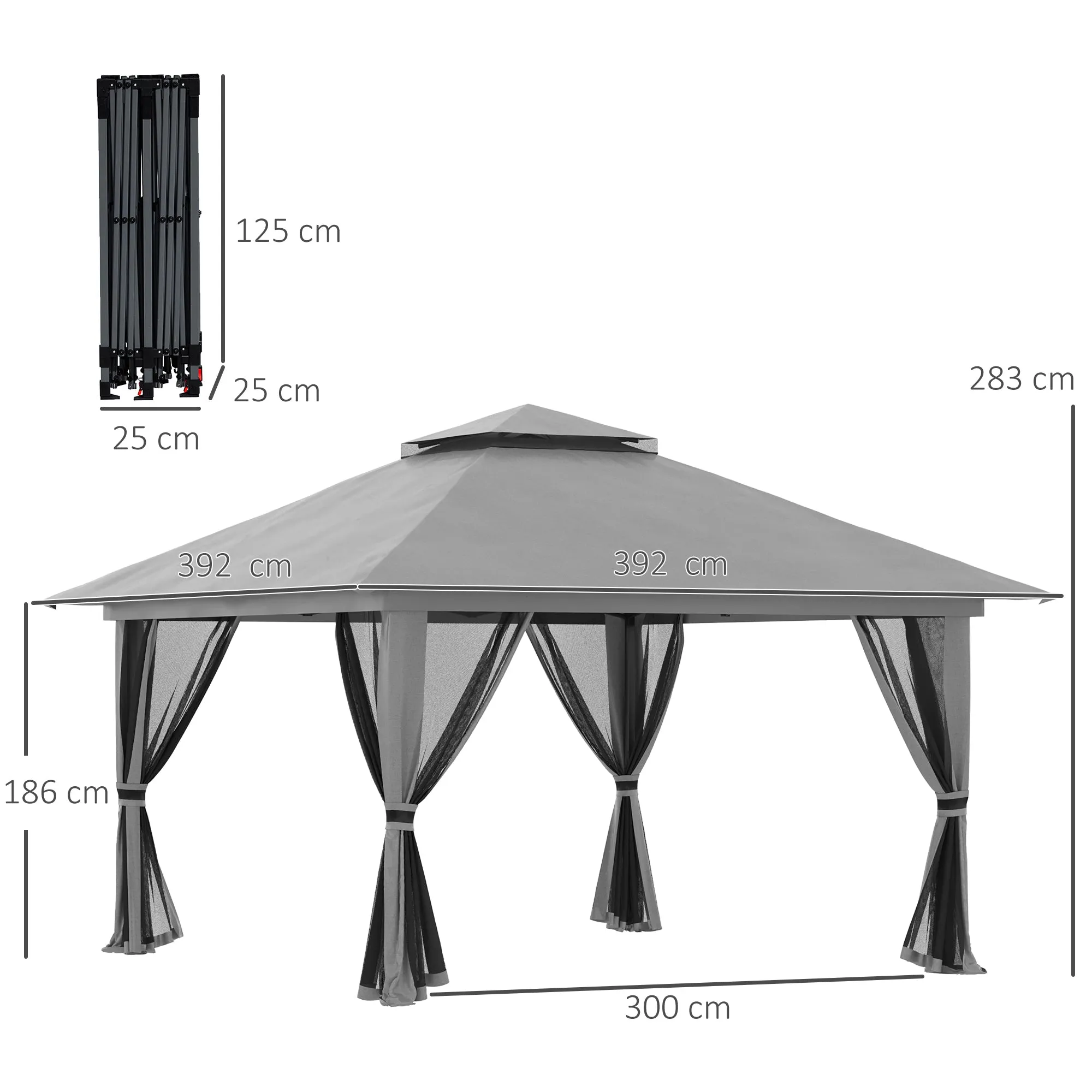 LUANDA | Pop up 4x4 Garden Gazebo - Image 3