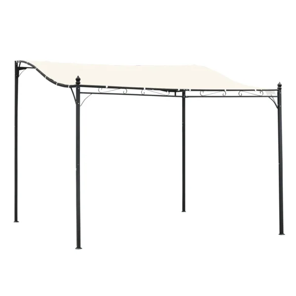 Gazebo Pergola 3x3m Garden with Waterproof Curtain Cream