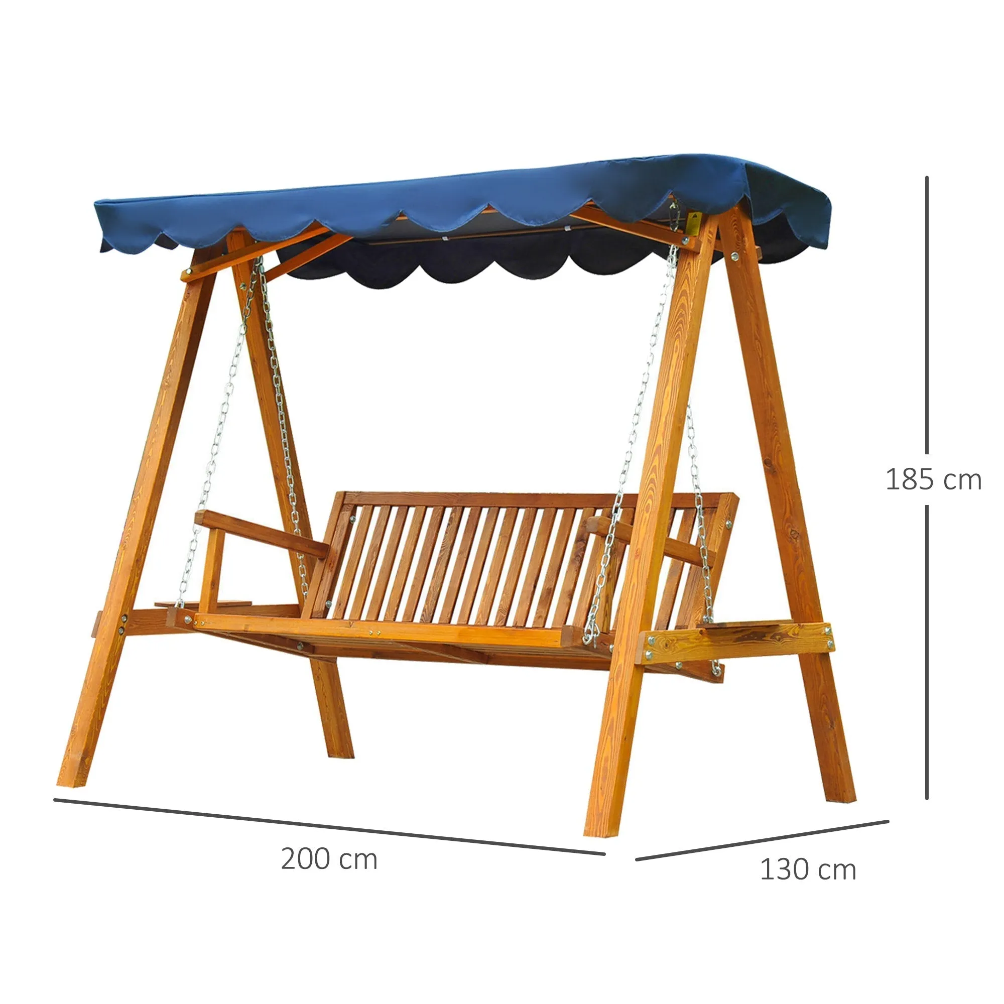 DALLAS | 3 Seater Garden Swinger / Rocking Chair / Bed - Image 3