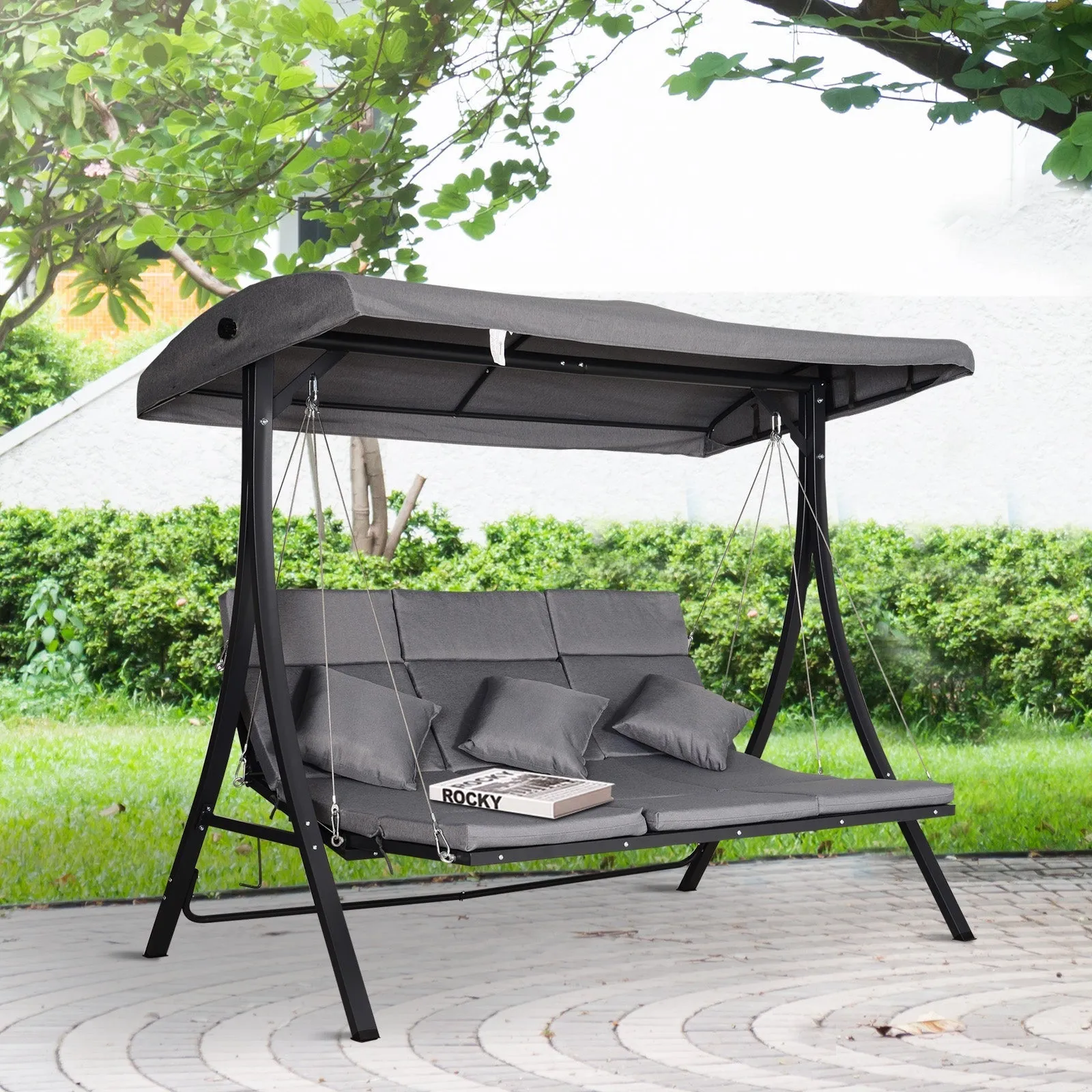 NEBRASKA | 3 Seater Garden Swinger / Rocking Chair / Bed - Image 2