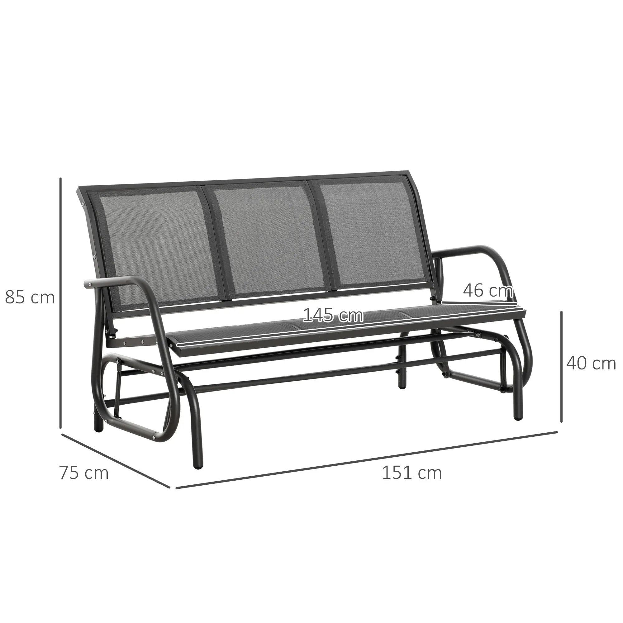 PORTO | 3 Seater Garden Swinger / Rocking Chair - Image 3