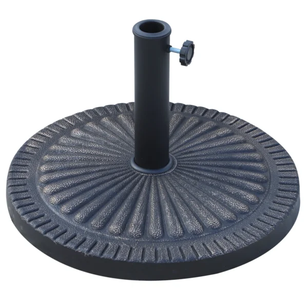 Round Umbrella Base for Ø3.8-4.8cm Poles with Decoration and Knob, Weight 15kg Ø49x32cm