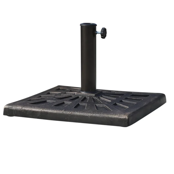 Square Resin Umbrella Base for Ø3.8/4.8cm Poles, 47x47x32cm