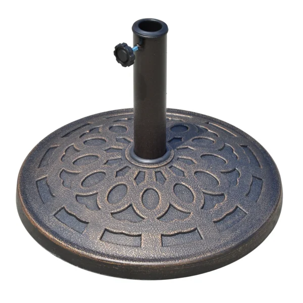 Umbrella Base 12kg Resin Φ48.5x34cm for 38-48mm Poles Bronze
