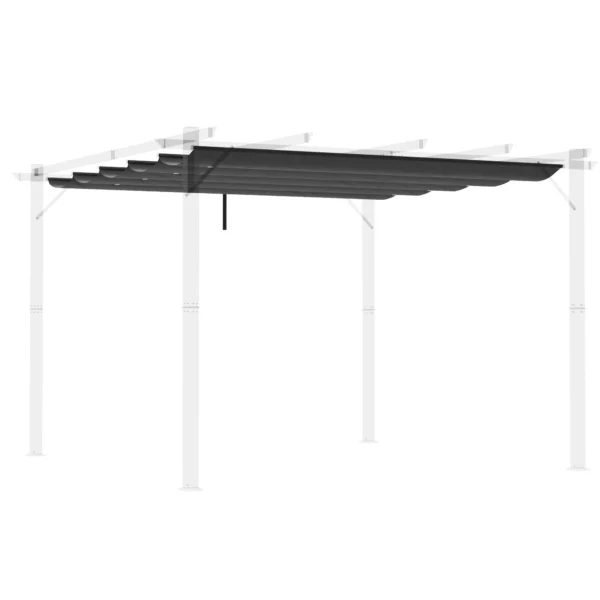 3x3m Garden Gazebo Replacement Canopy with 10 Holes, Polyester Cover, Grey