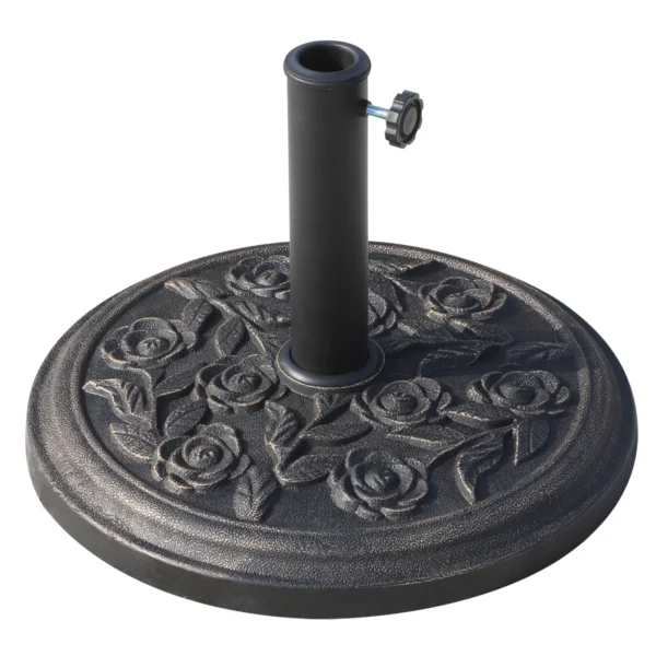 9kg Resin Umbrella Base with Bronze Finish Φ45.5 x 31.5cm Black