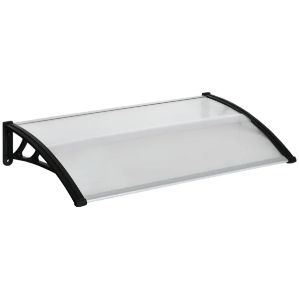 Outdoor Canopy for Windows and Doors, in Polycarbonate and Aluminum, 110x60x18cm - Transparent