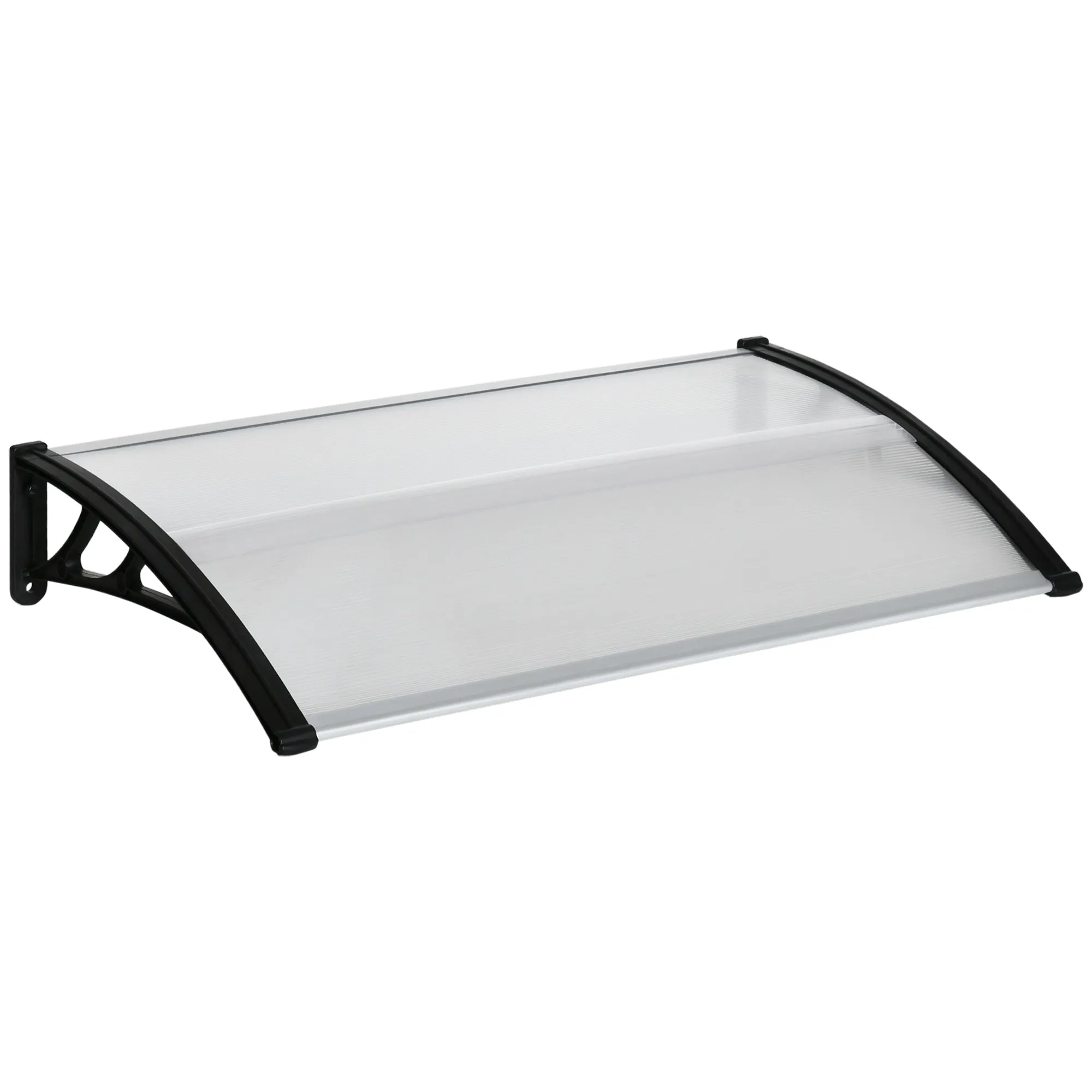 Outdoor Canopy for Windows and Doors, in Polycarbonate and Aluminum, 110x60x18cm - Transparent