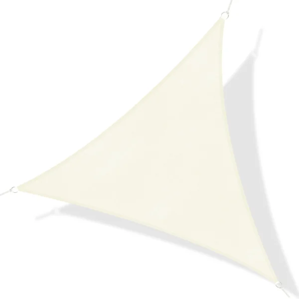 Triangle Sun Shade Tent (Color: Cream, Size: 6x6x6m)