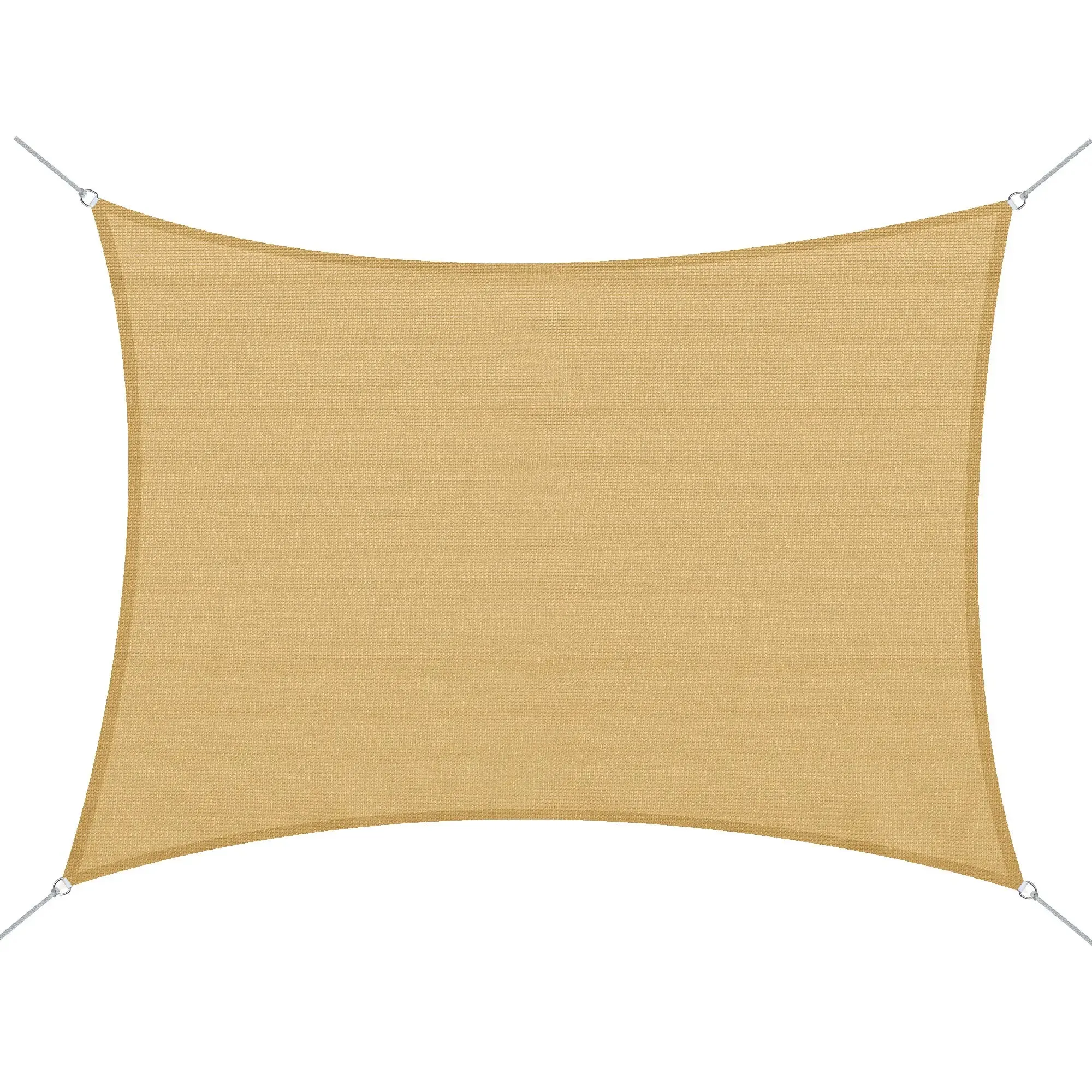 4 x 6m PE Rectangular Sun Shade Sail Awning UV Protection Sun Shade Sail, Yellow