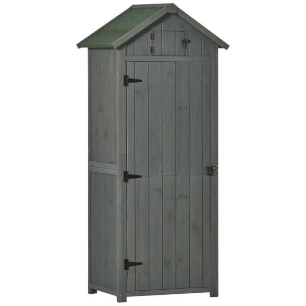 Waterproof Wooden Garden Storage Shed, 77x54. 2x179cm - Grey