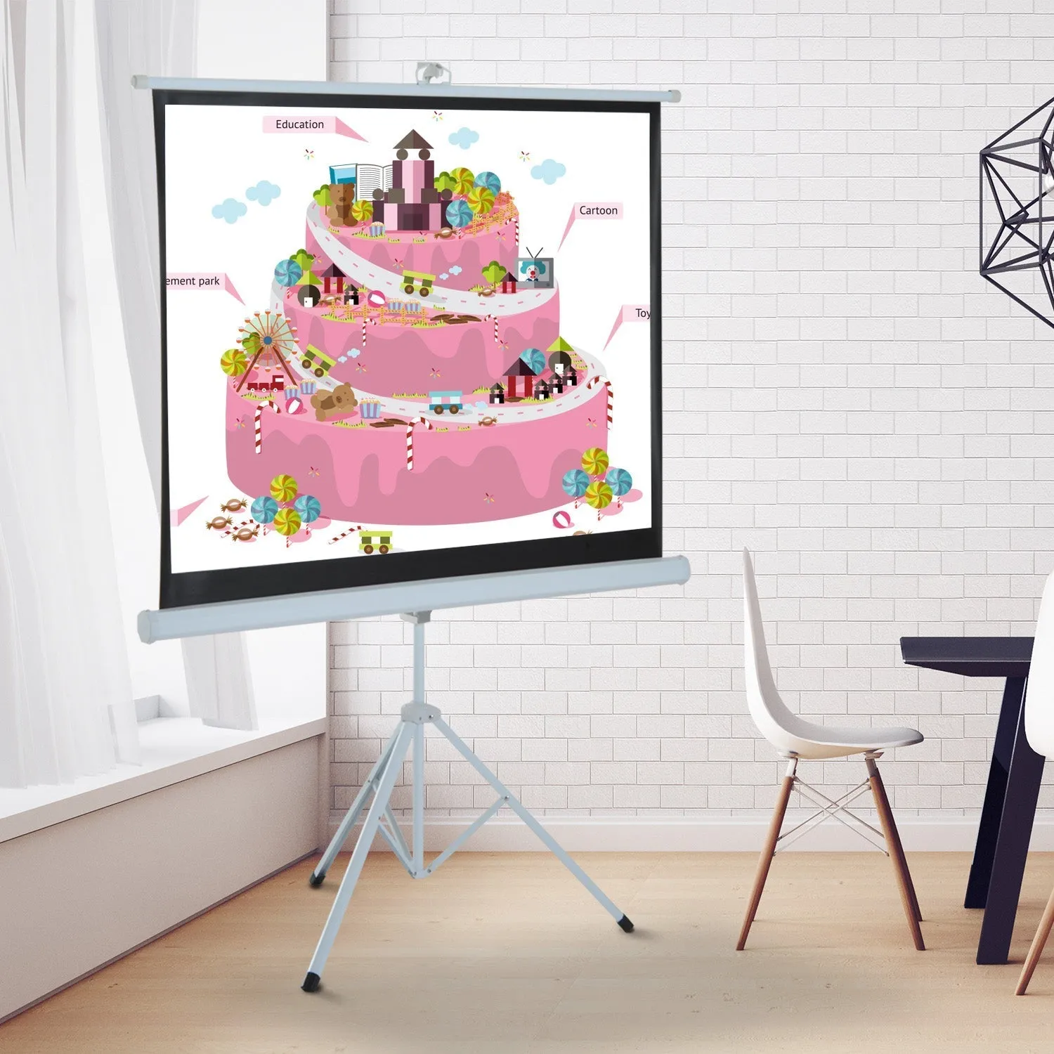 Projection Screen 100" with Tripod 4:3 Format - Image 2