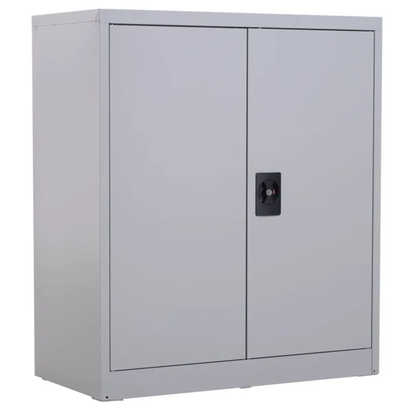 Cabinet Adjustable Shelf Safety Lock for Home Office Garage Steel 80x40x92.5cm Grey