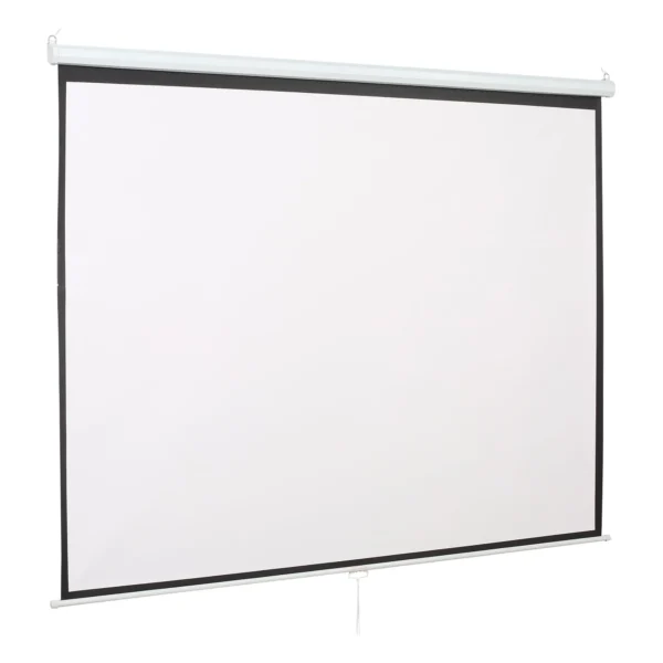 Wall Mount Projector Screen, 120" 251.8 x 8.6 x 7 cm, Black and White