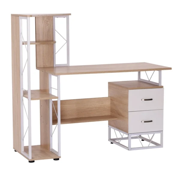 Desk for computer PC Office with shelf 133 x 55 x 123cm