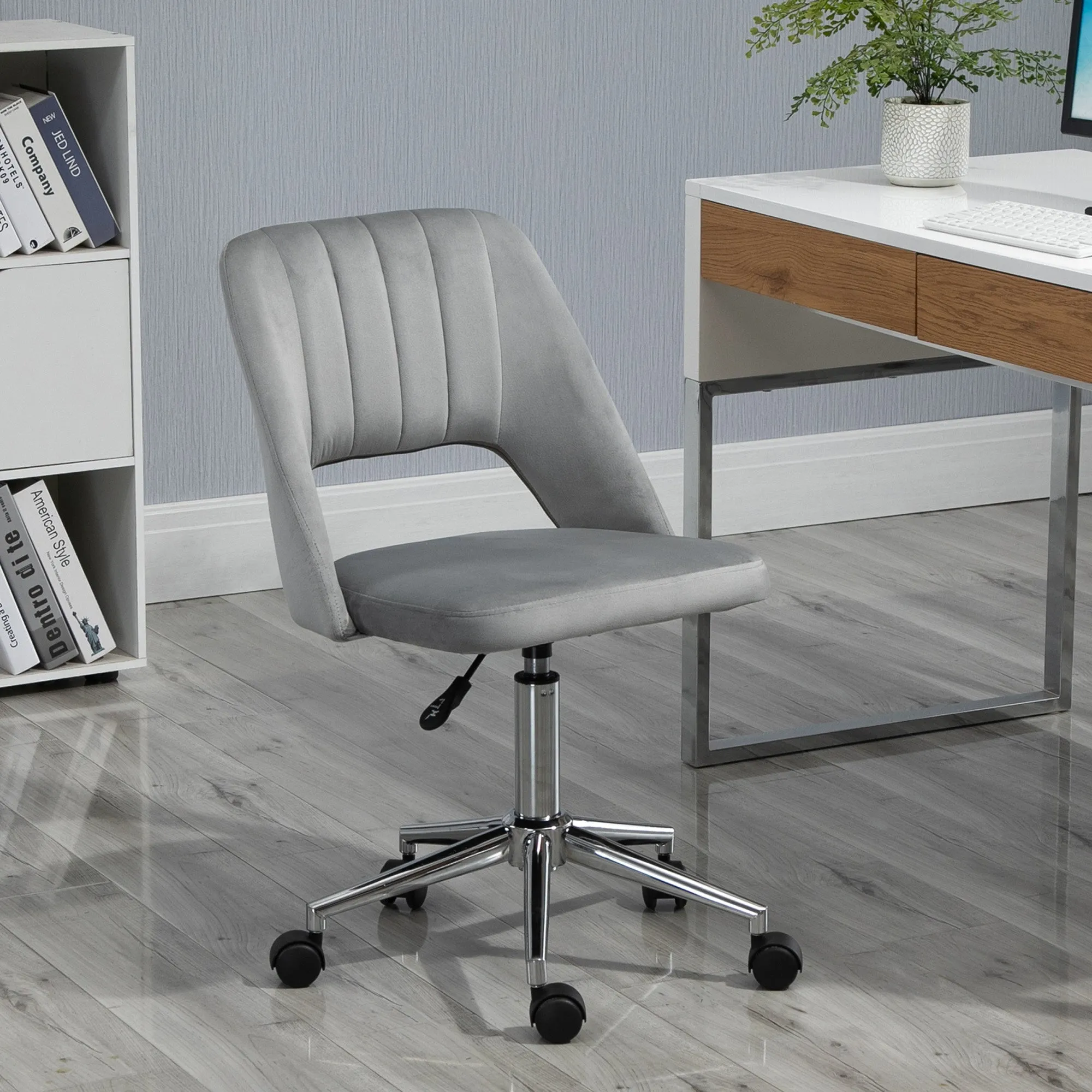Winter chair of house padding swivel and adjustable height - Grey height - Image 2