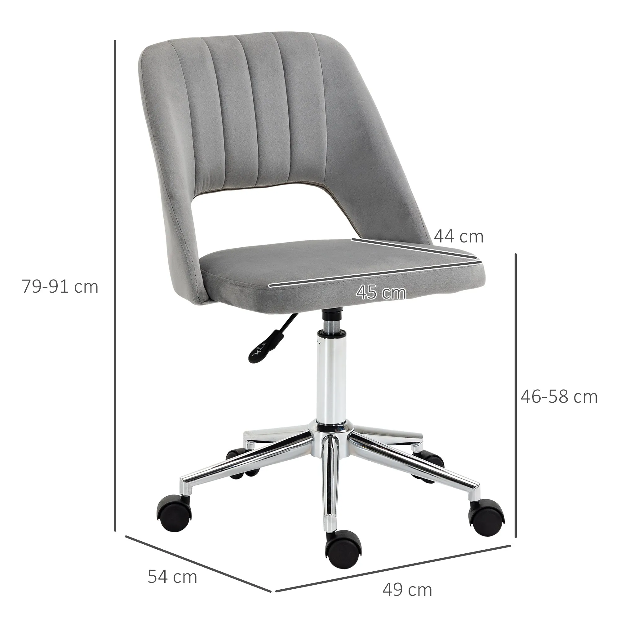 Winter chair of house padding swivel and adjustable height - Grey height - Image 3