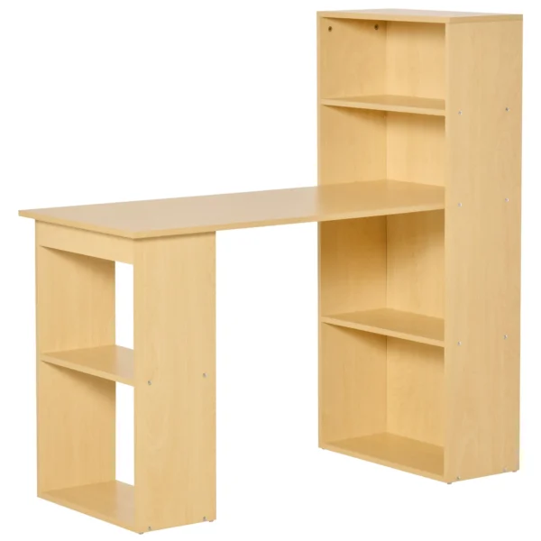 Desk Computer with Space Bookshop, Dining Table For Office and Study in Chocolate 120x55x120 cm
