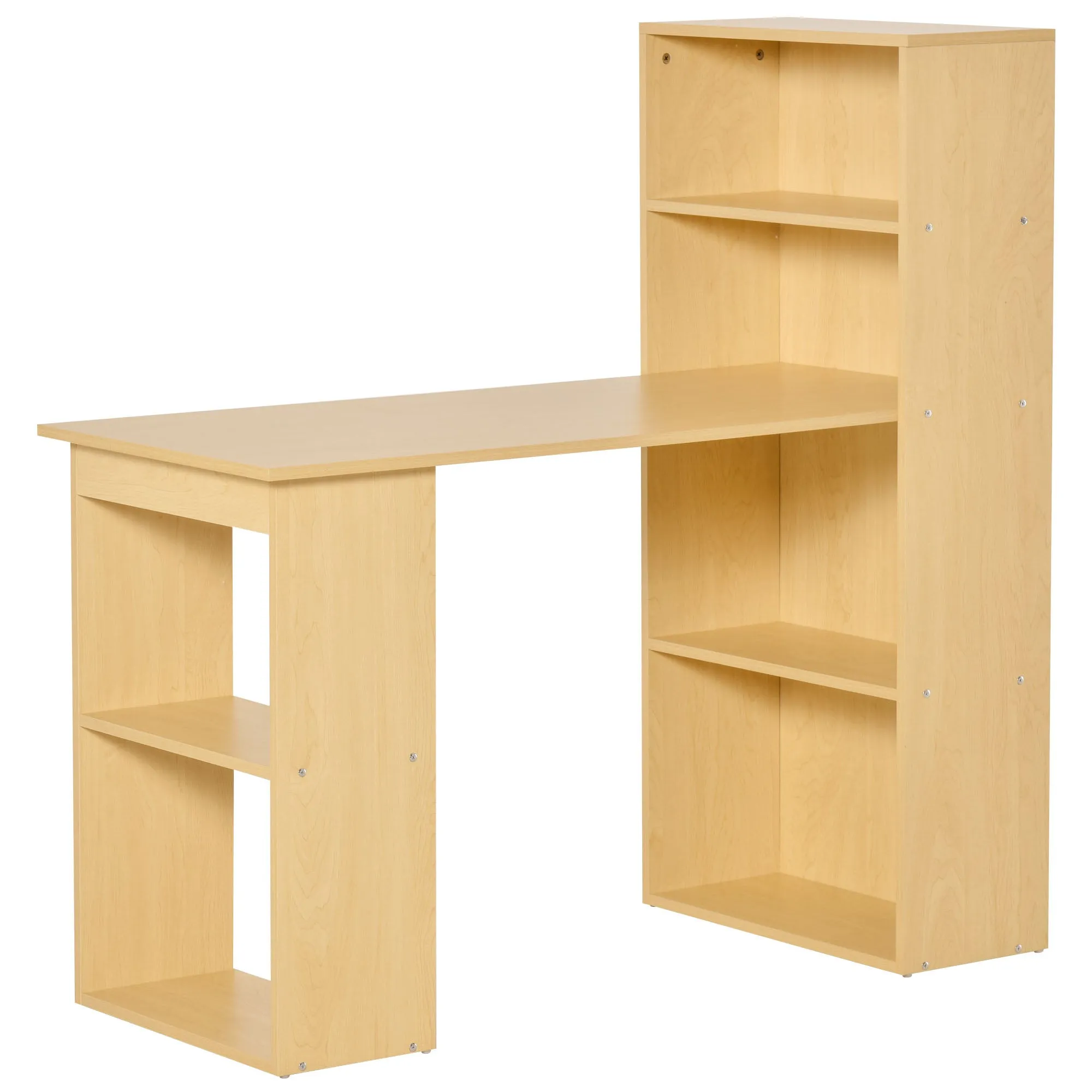 Desk Computer with Space Bookshop, Dining Table For Office and Study in Chocolate 120x55x120 cm
