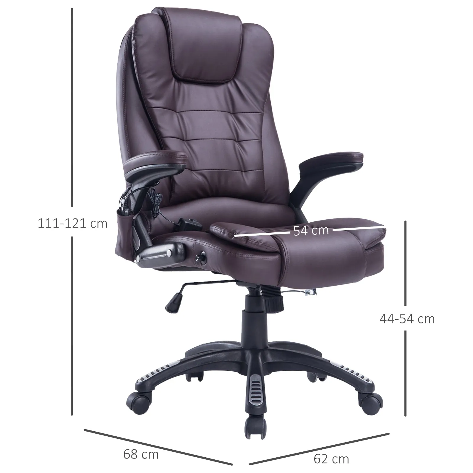 Armchair Massemending office chair with heating 62x68 x111-121cm - Image 3