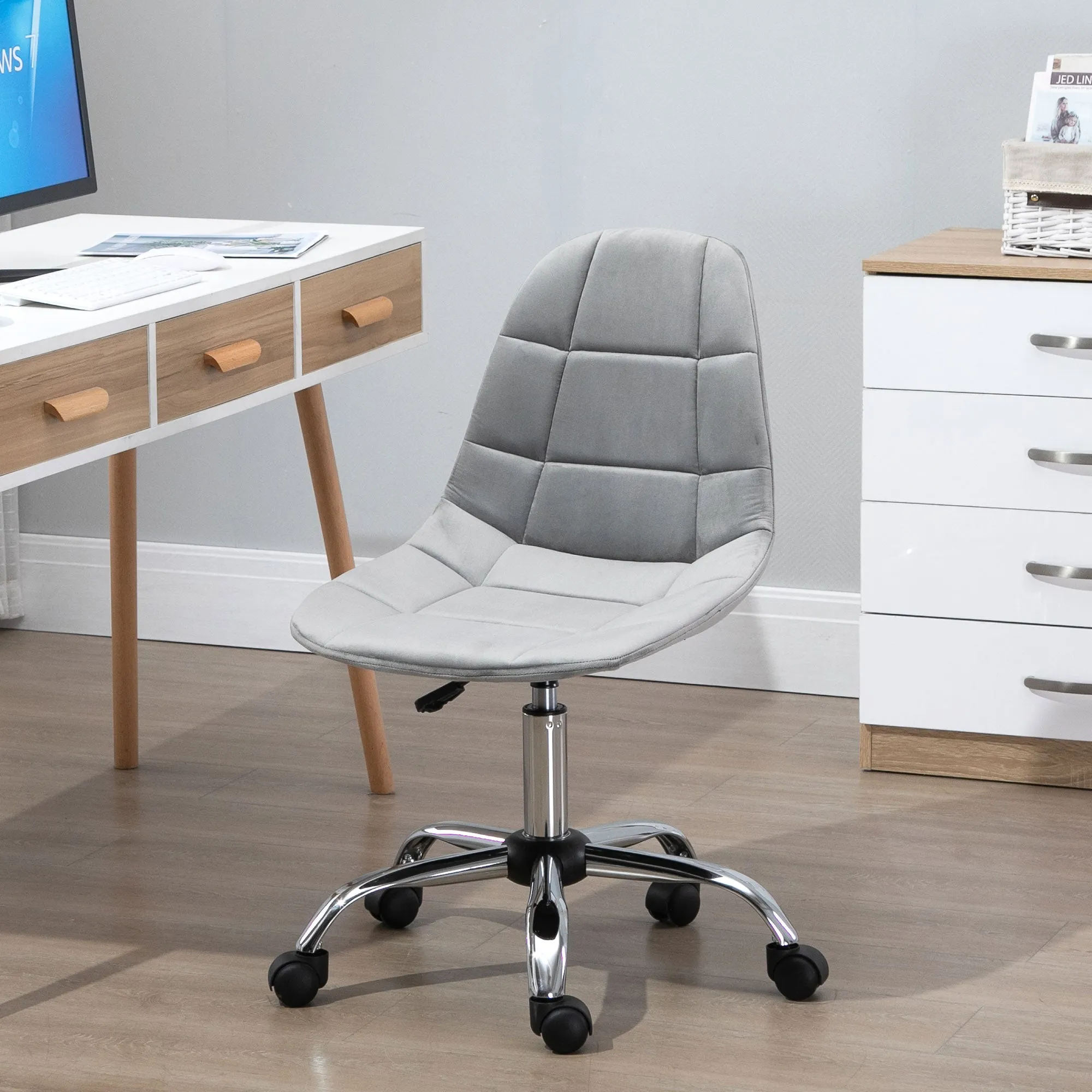 WINTERS | Grey Swivel Chair for Bedroom or Office - Ergonomic Chair - Image 2