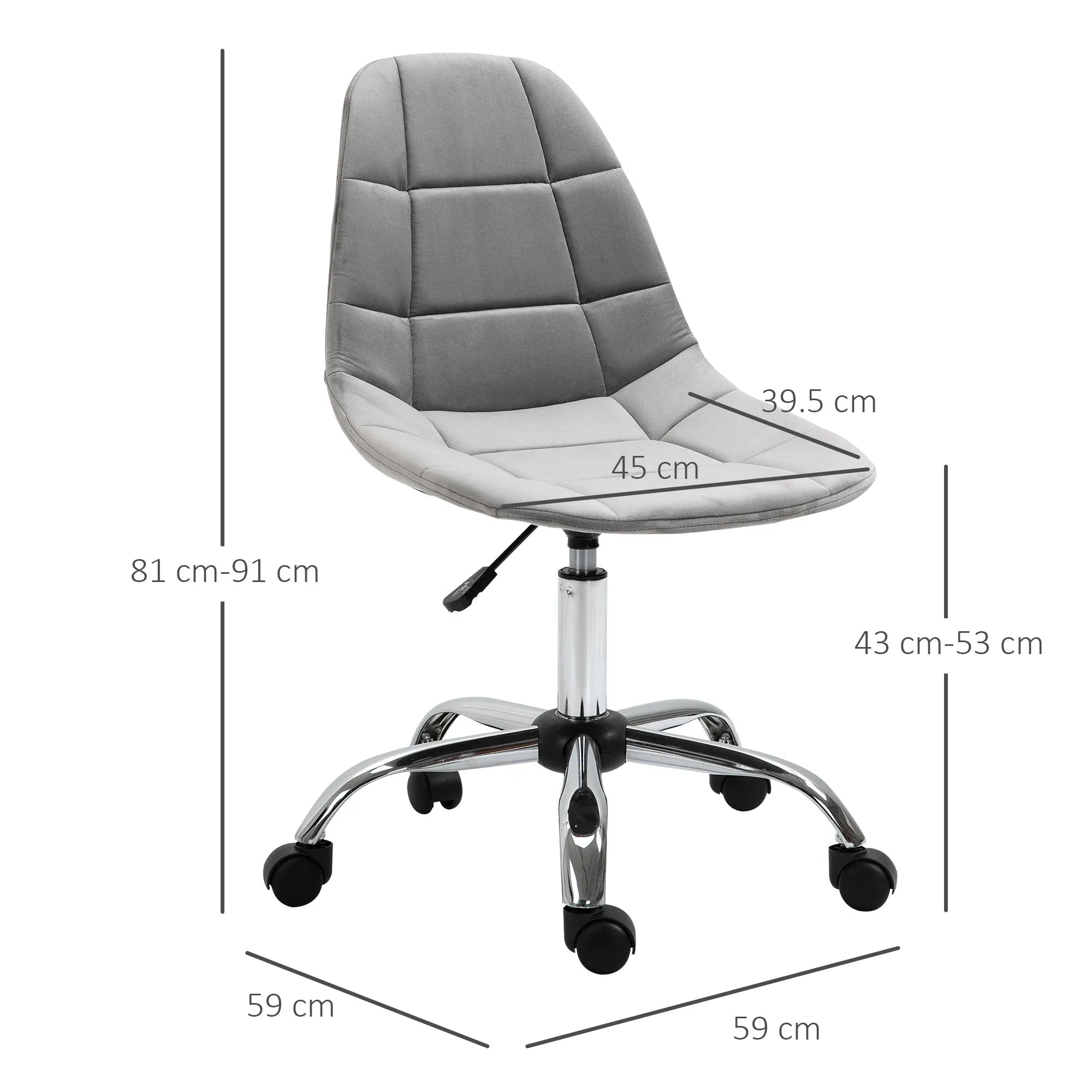 WINTERS | Grey Swivel Chair for Bedroom or Office - Ergonomic Chair - Image 3