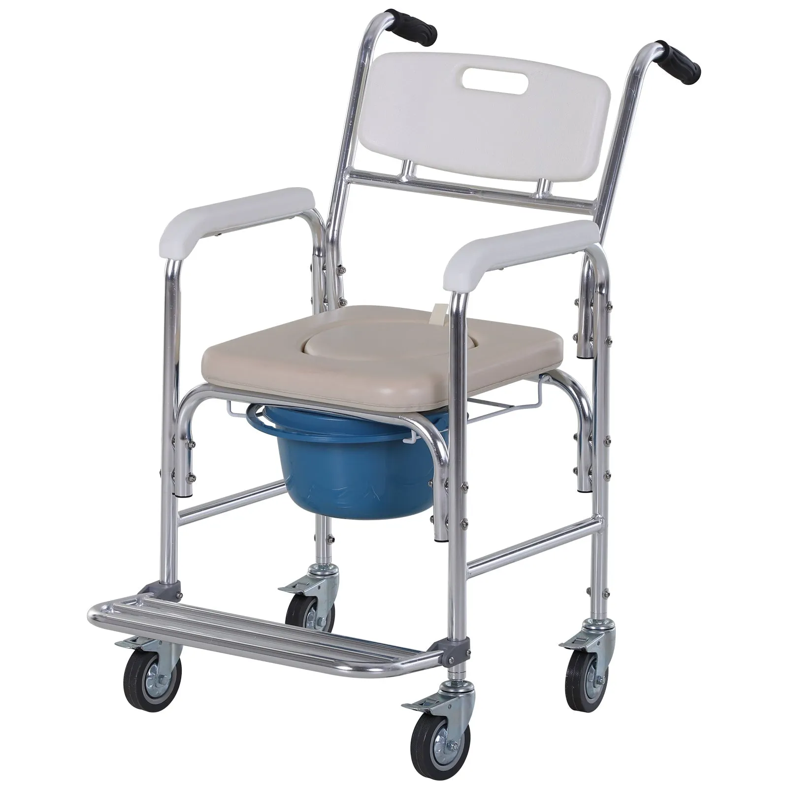 ECARE | Waterproof Wheel Chair with removable vase toilet for the elderly/disabled