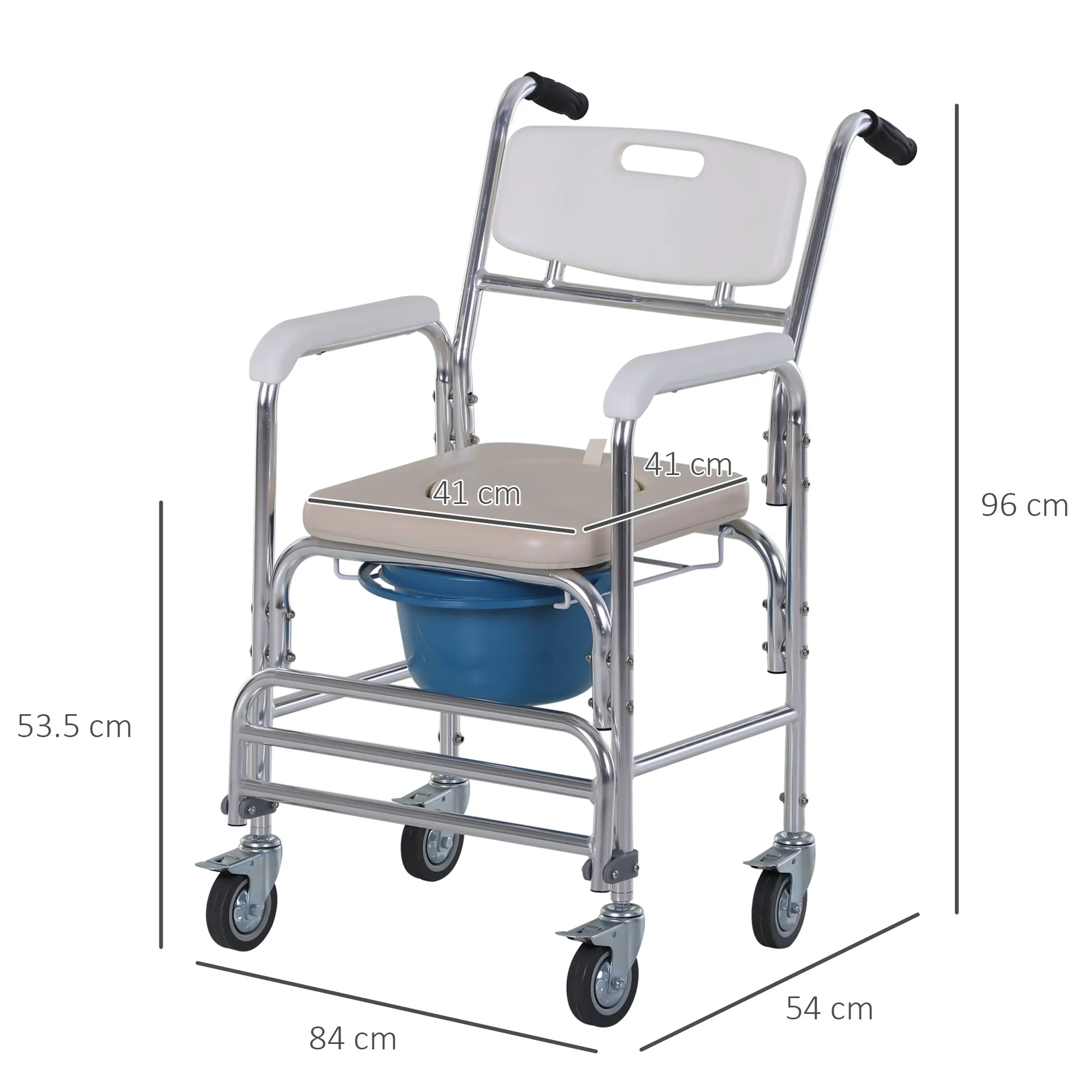 ECARE | Waterproof Wheel Chair with removable vase toilet for the elderly/disabled - Image 2