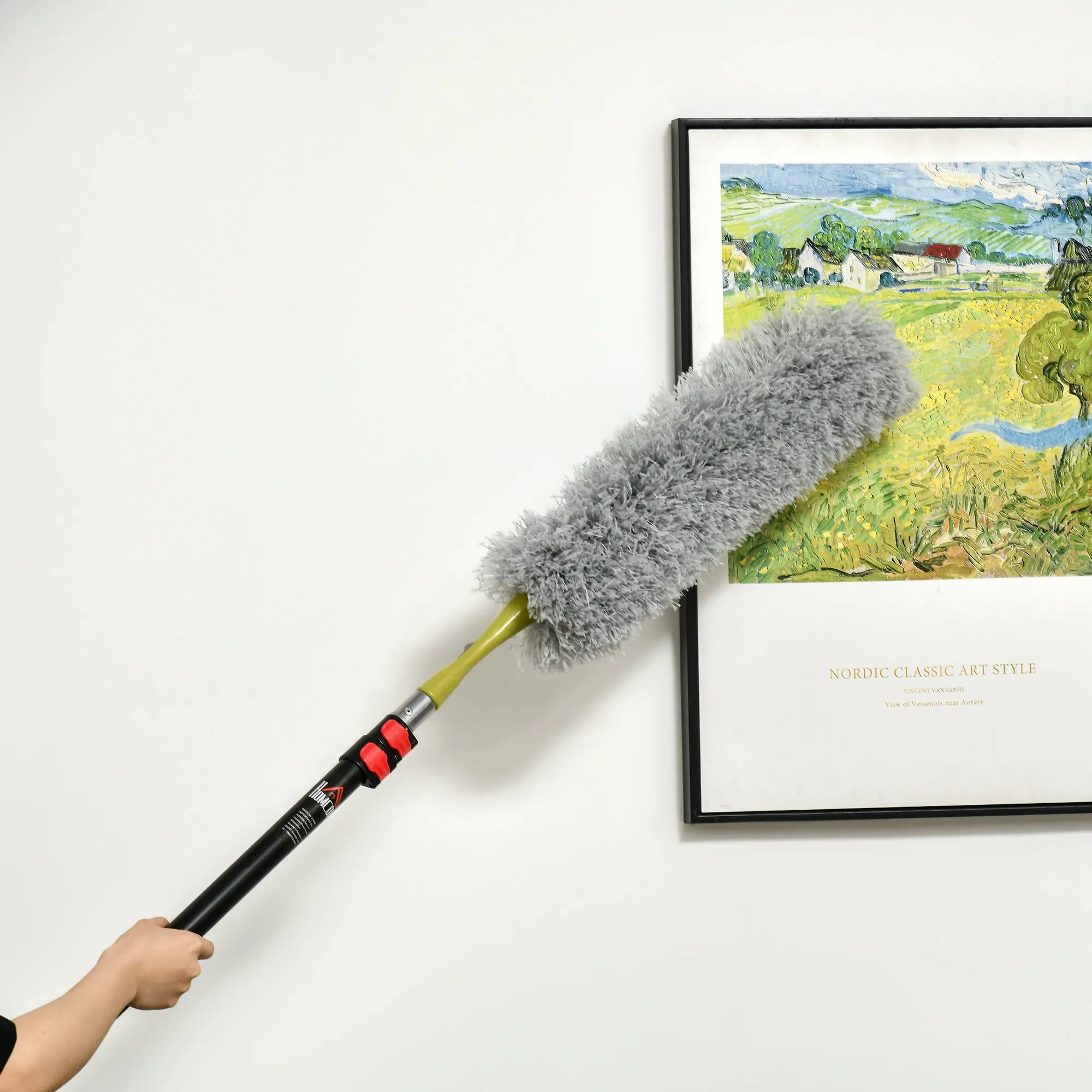 Home Cleaning Kit with Rod, Cobweb Duster, Microfiber Duster and Fan Duster - Image 2