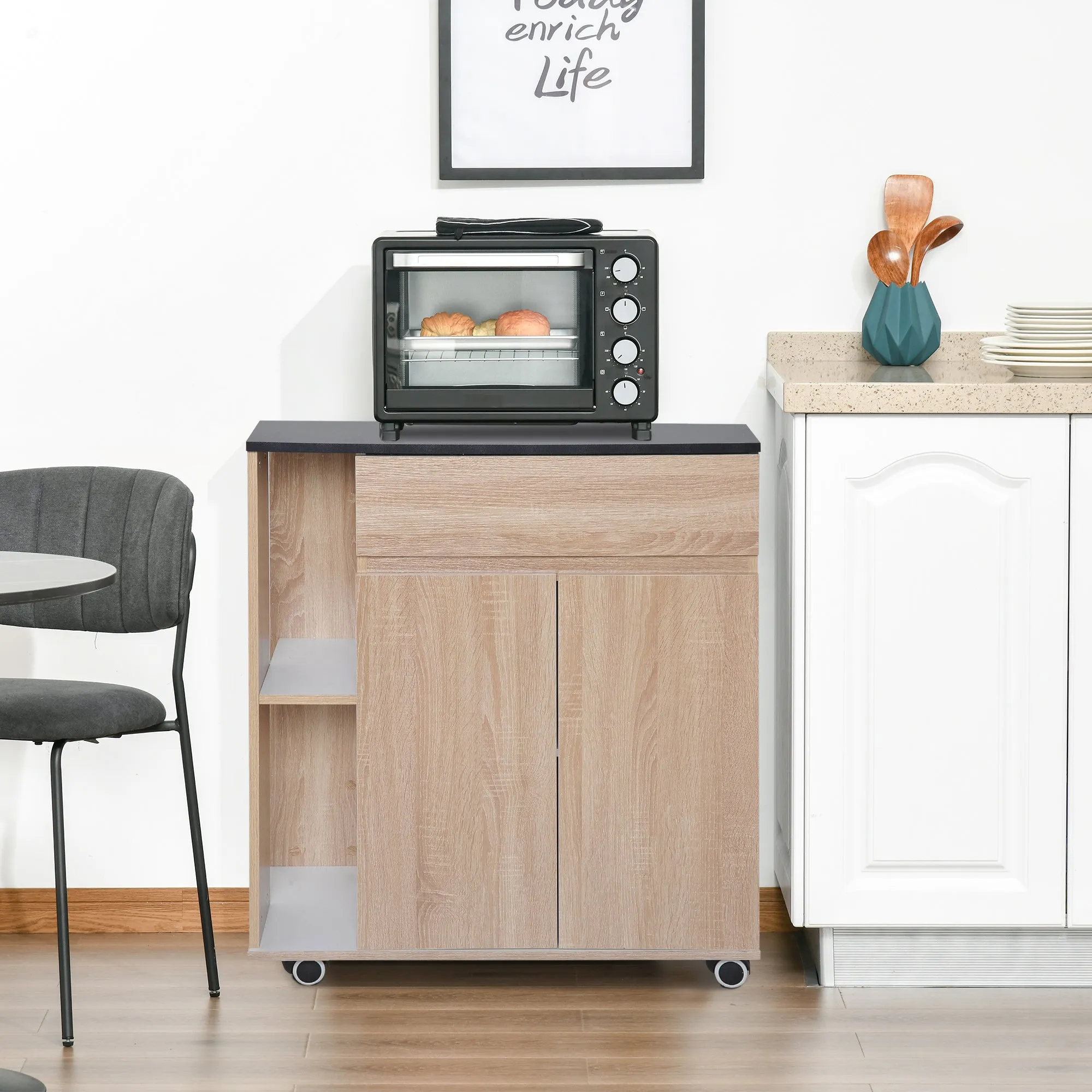 Kitchen Cabinet With Wooden Cabinet Drawers - Image 2
