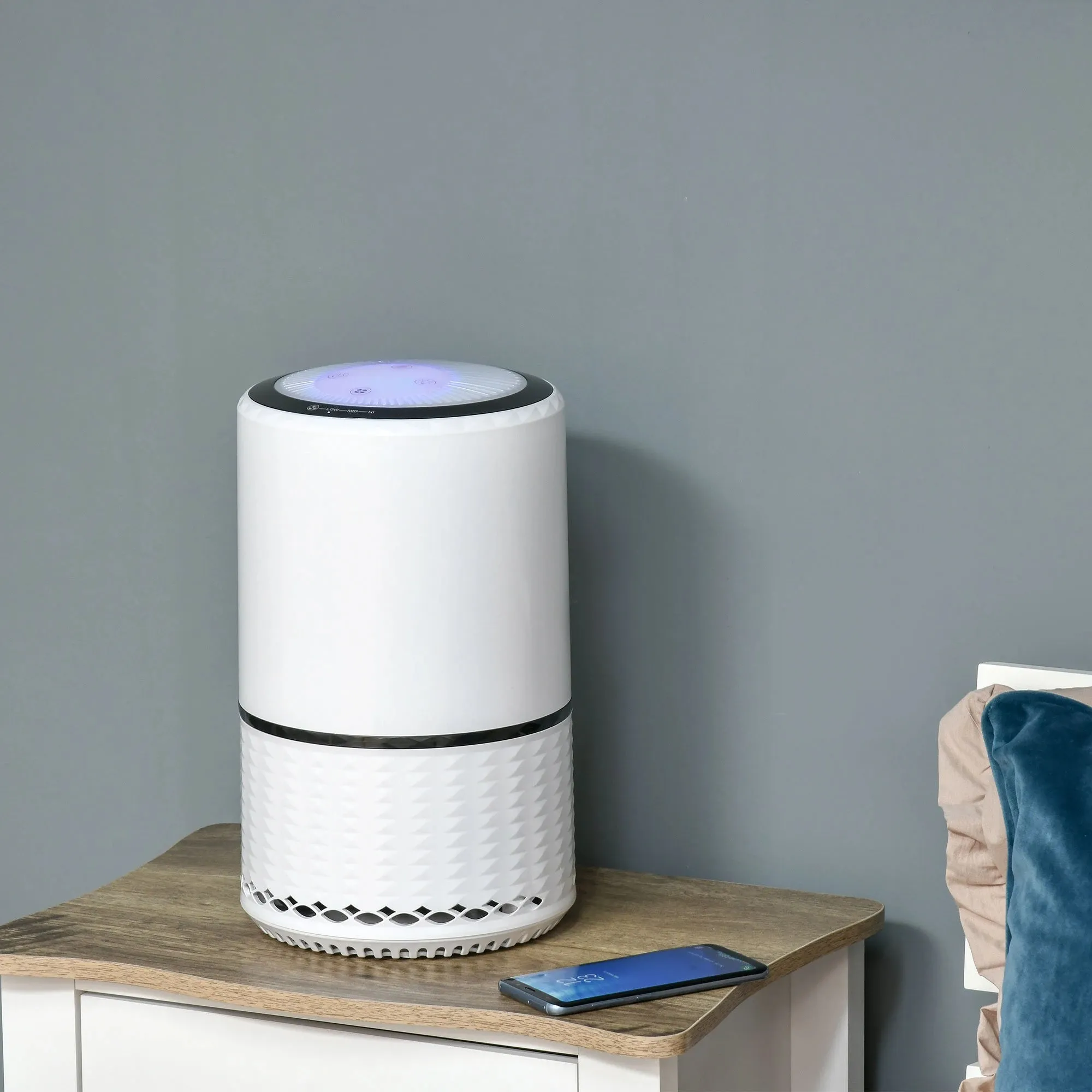 Air Purifier with HEPA Filter and Activated Carbon, 3 Adjustable Speeds, Covered Area 18㎡, for Dust, Smoke, Odors, Pollen - Image 2