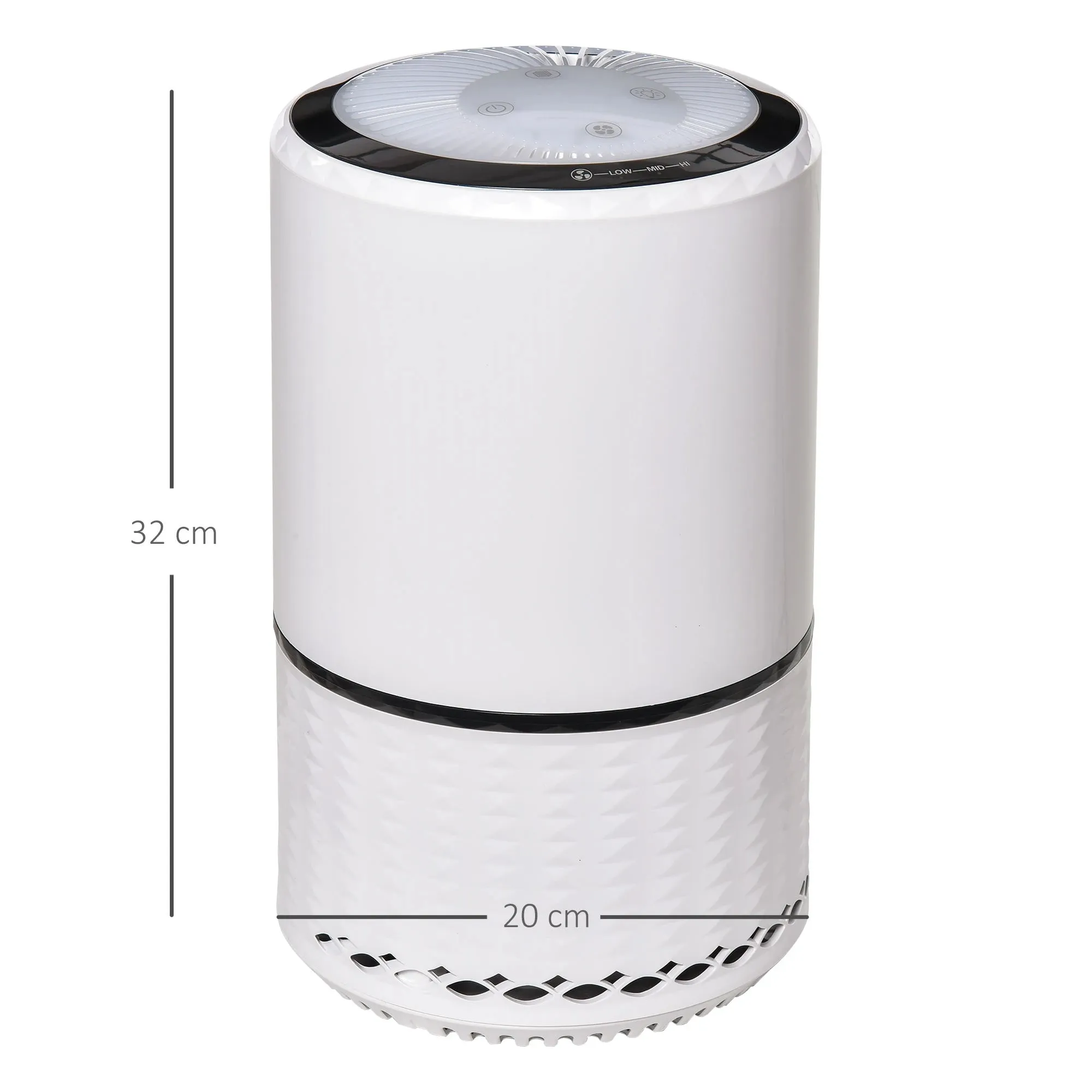 Air Purifier with HEPA Filter and Activated Carbon, 3 Adjustable Speeds, Covered Area 18㎡, for Dust, Smoke, Odors, Pollen - Image 3