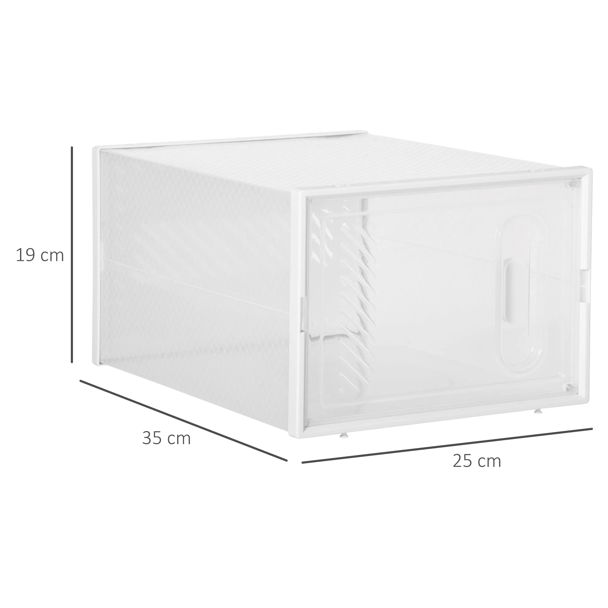 Rectangular Shoe Rack in PP Plastic, 18 Boxes 25x35x19 cm for Shoes max 43 EU, Clothes and Books - Image 3