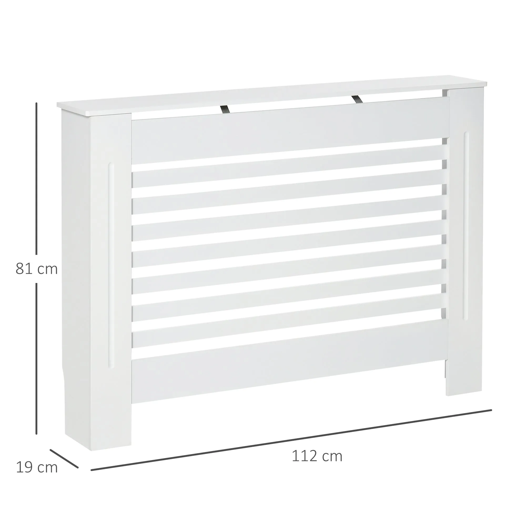 Coverterothermaphone in white wood with slat structure 112x19x81cm - Image 3