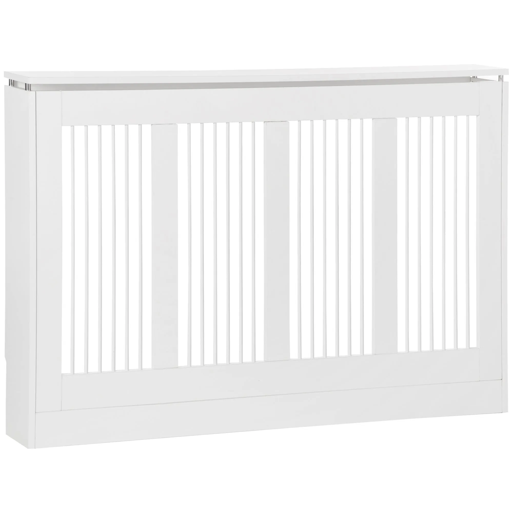 cover -levy with modern and elegant slab for the house, in mdf and steel, 120x18x84cm, white