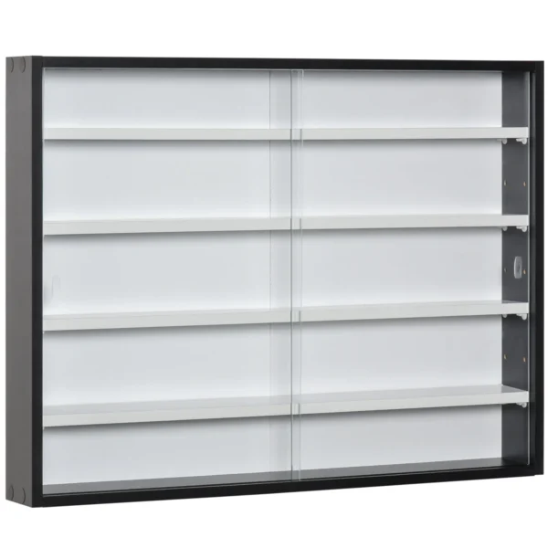 Display Wall Unit with adjustable shelves - Black White