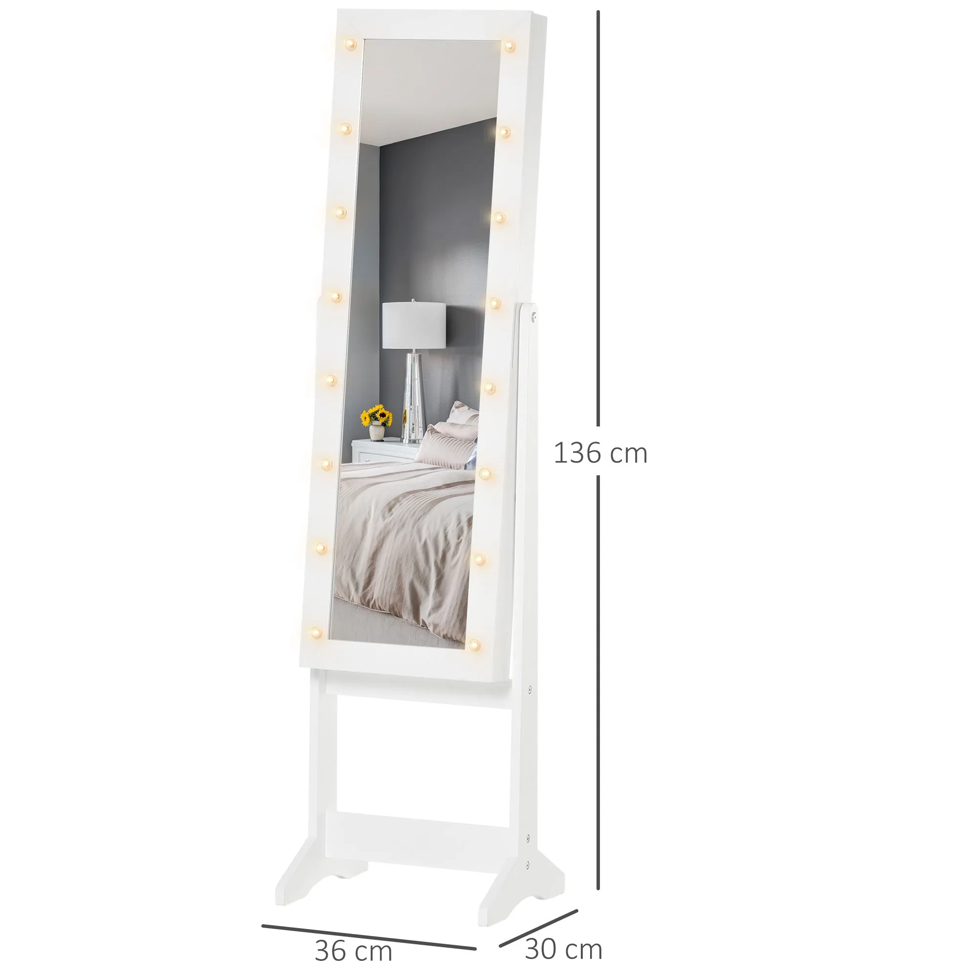 Badge Wardrobe with adjustable mirror and LED lights - Image 3