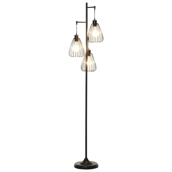 Vintage Industrial Black Metal Floor Lamp, Modern Standing Lamp Ф35 x 170cm