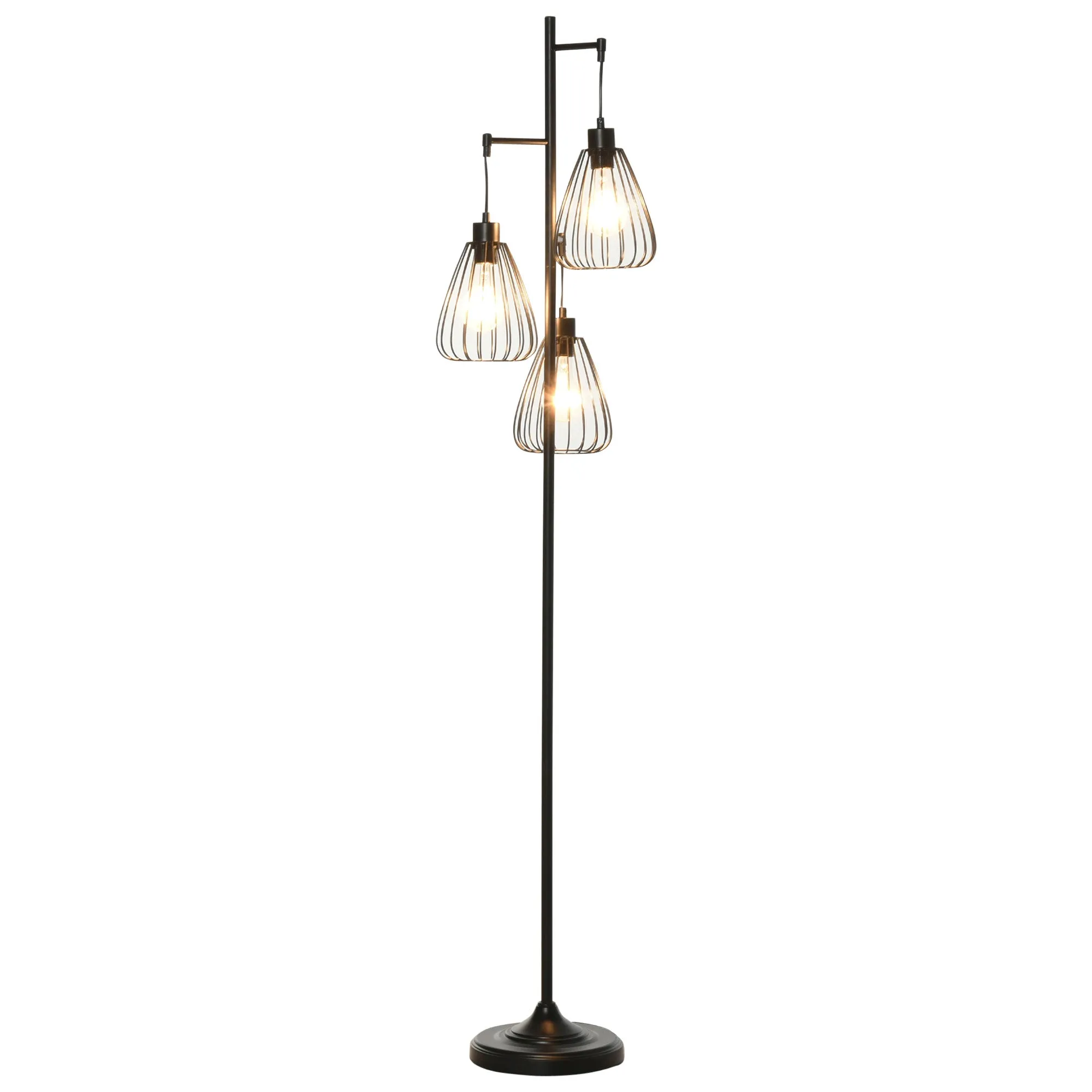 Vintage Industrial Black Metal Floor Lamp, Modern Standing Lamp Ф35 x 170cm